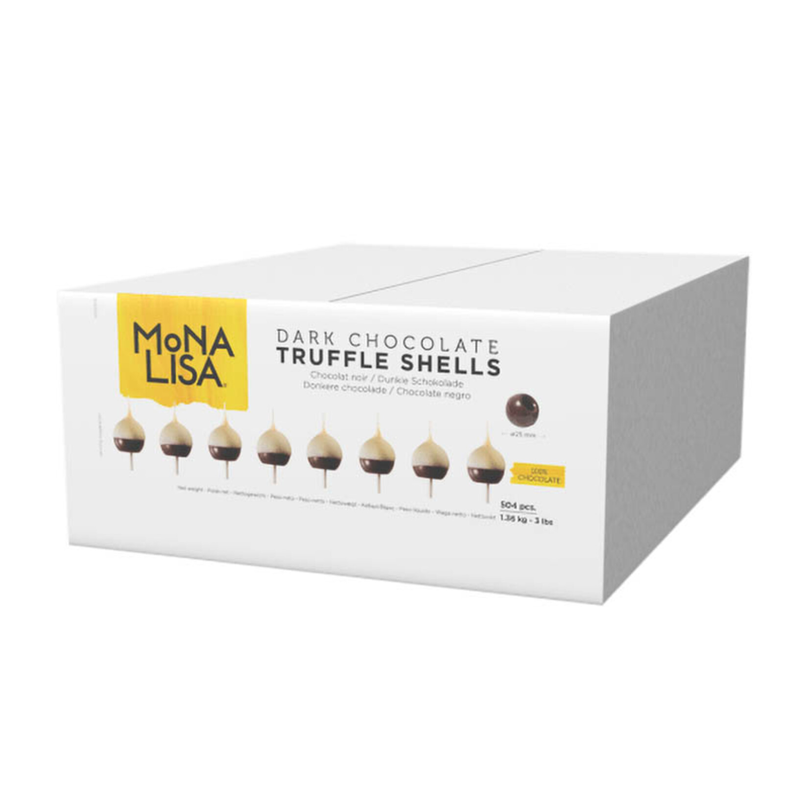 Mona Lisa Mona Lisa - Dark Chocolate Truffle Shells - 1" (504 ct)