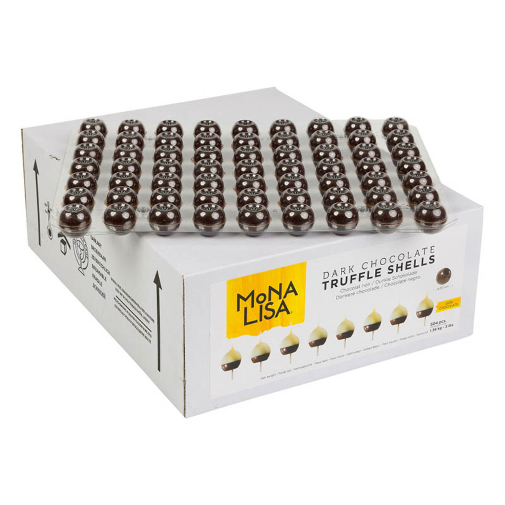 Mona Lisa Mona Lisa - Dark Chocolate Truffle Shells - 1" (504 ct)