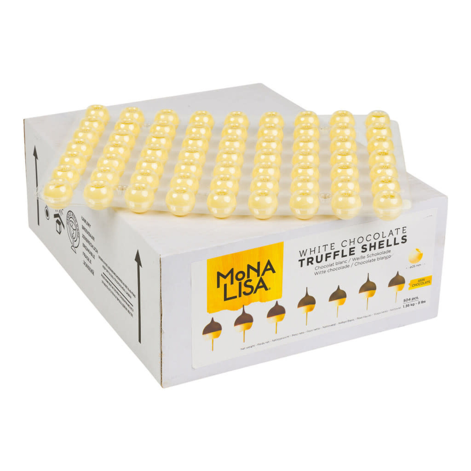 Mona Lisa Mona Lisa - White Chocolate Truffle Shells - 1" (504 ct)