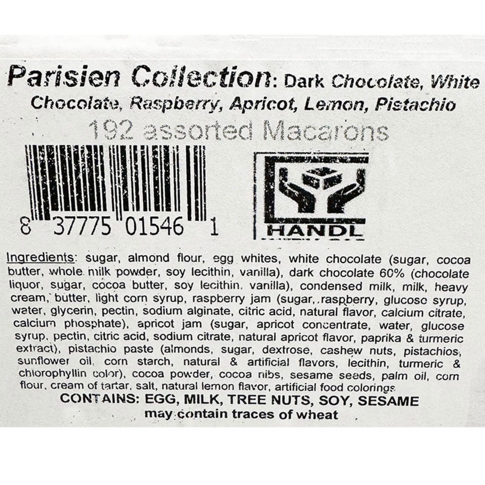 Bon Patissier Macarons - Parisien Collection, 6 Flavors (192 ct)