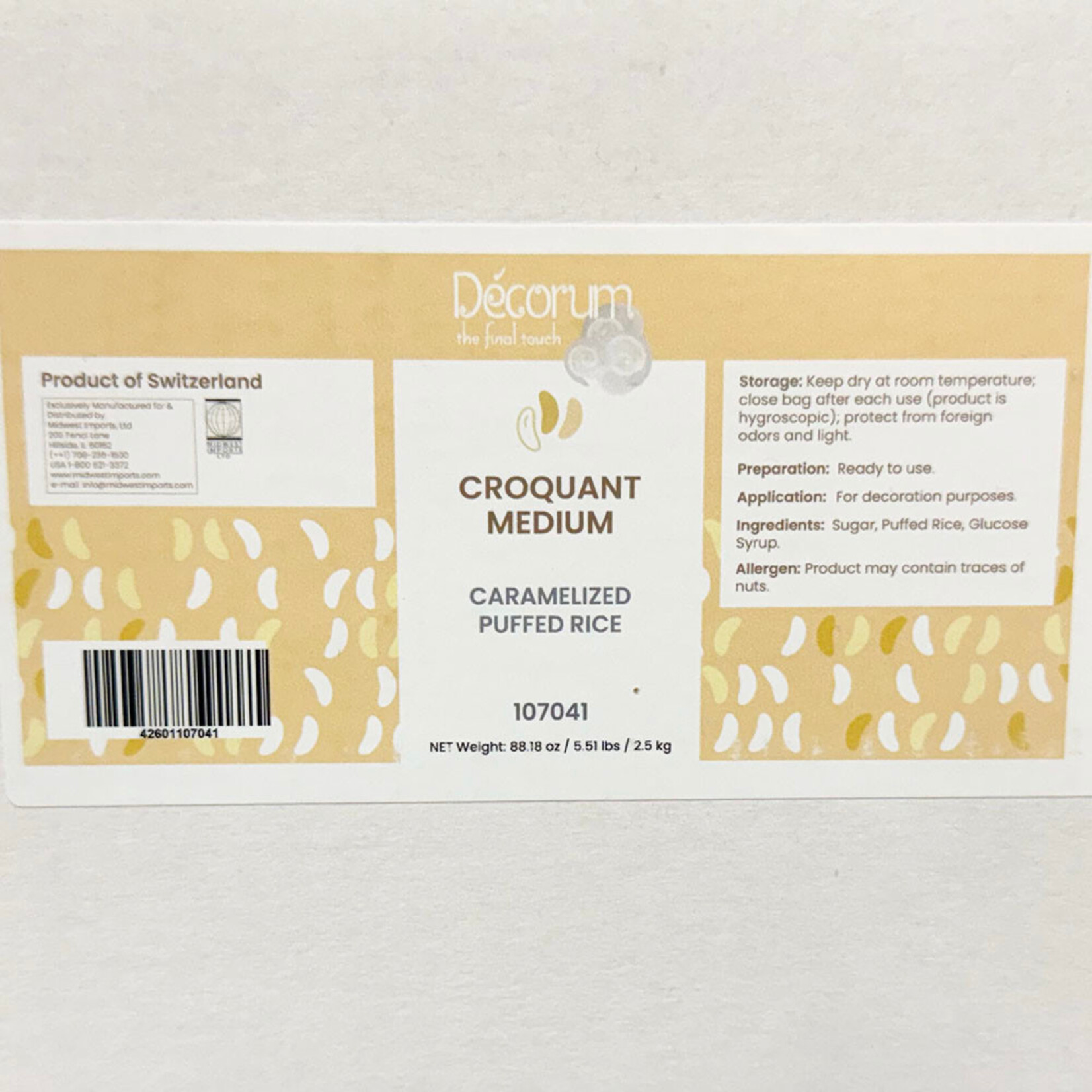 Decorum Decorum - Croquant Medium Caramelized Puffed Rice - 5.5 lb