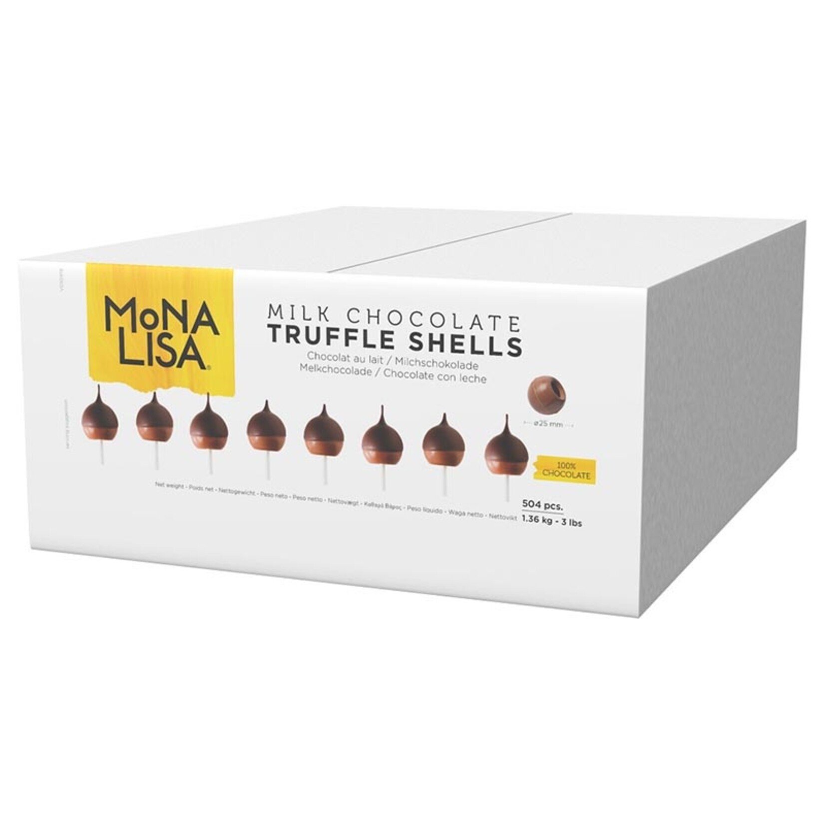 Mona Lisa Mona Lisa - Milk Chocolate Truffle Shells - 1" (504 ct)