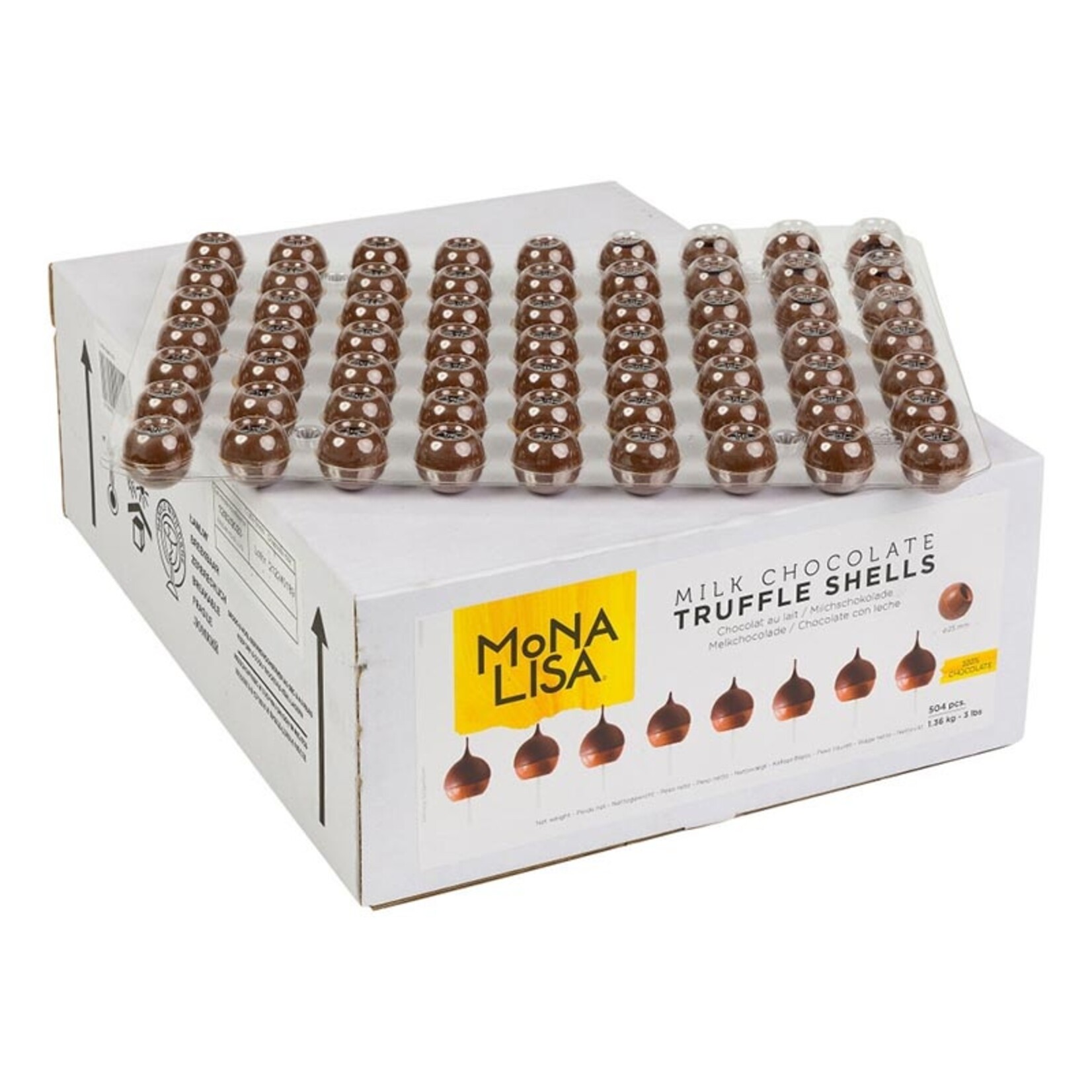 Mona Lisa Mona Lisa - Milk Chocolate Truffle Shells - 1" (504 ct)