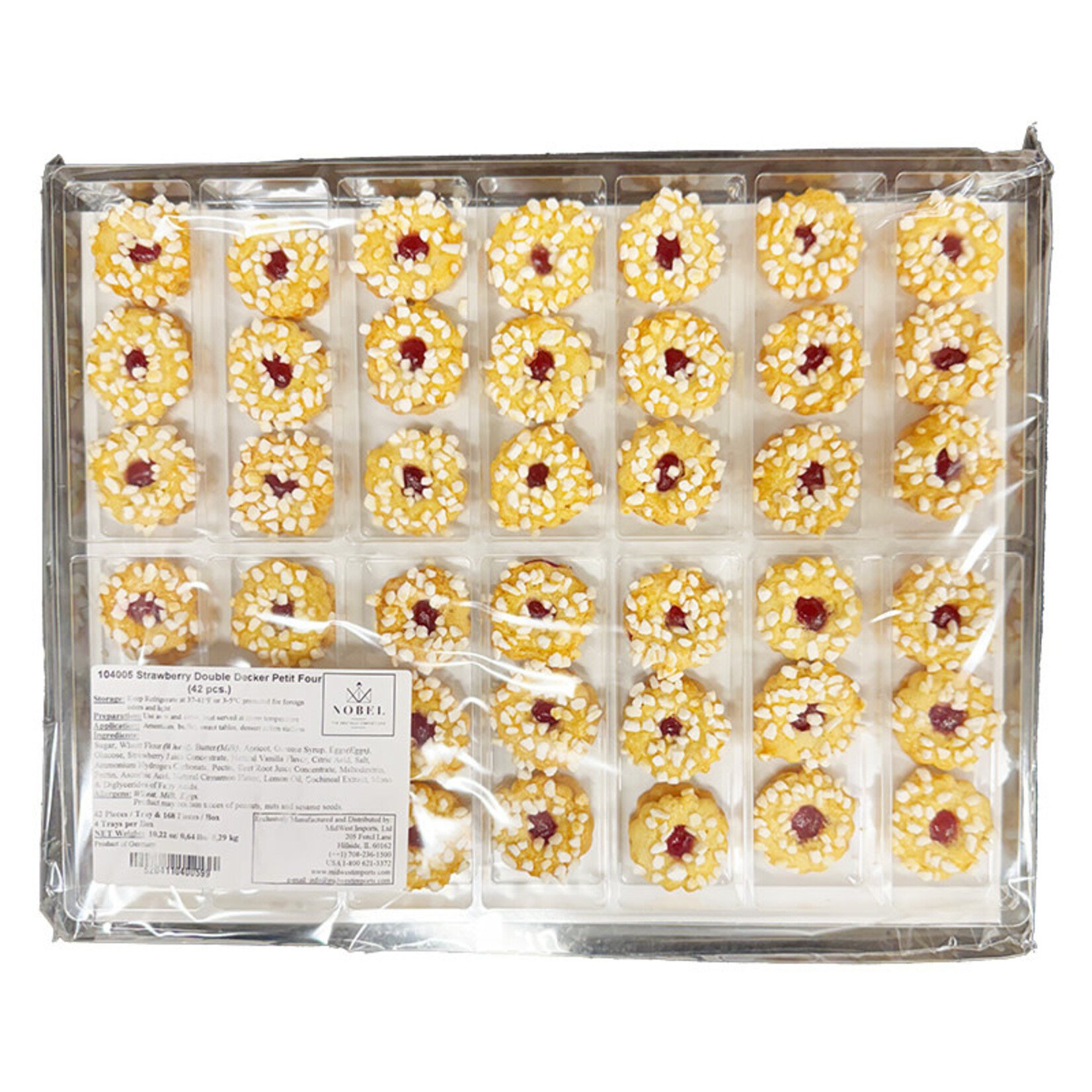 Nobel Nobel - Strawberry Double Decker Cookie (168 ct)