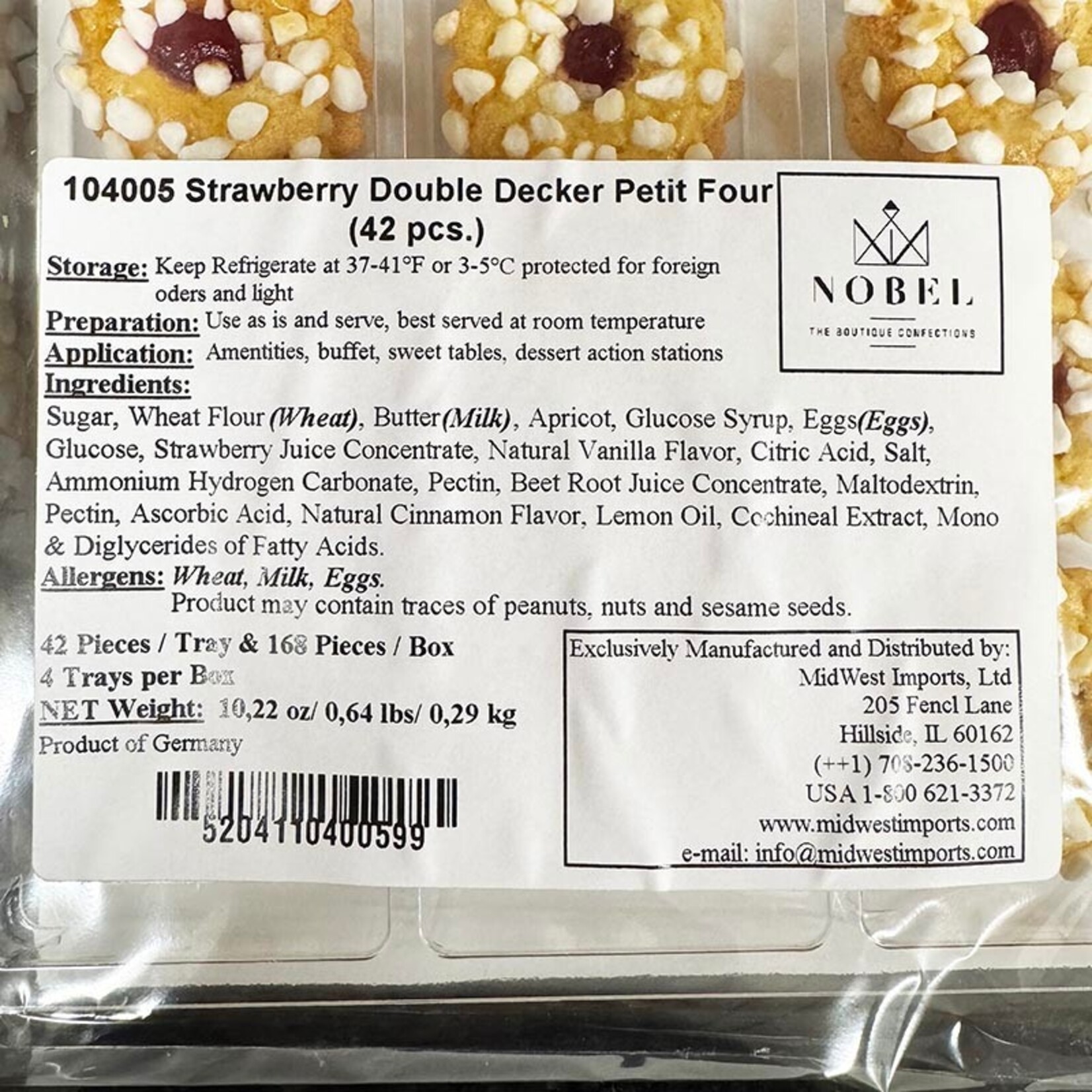 Nobel Nobel - Strawberry Double Decker Cookie (168 ct)