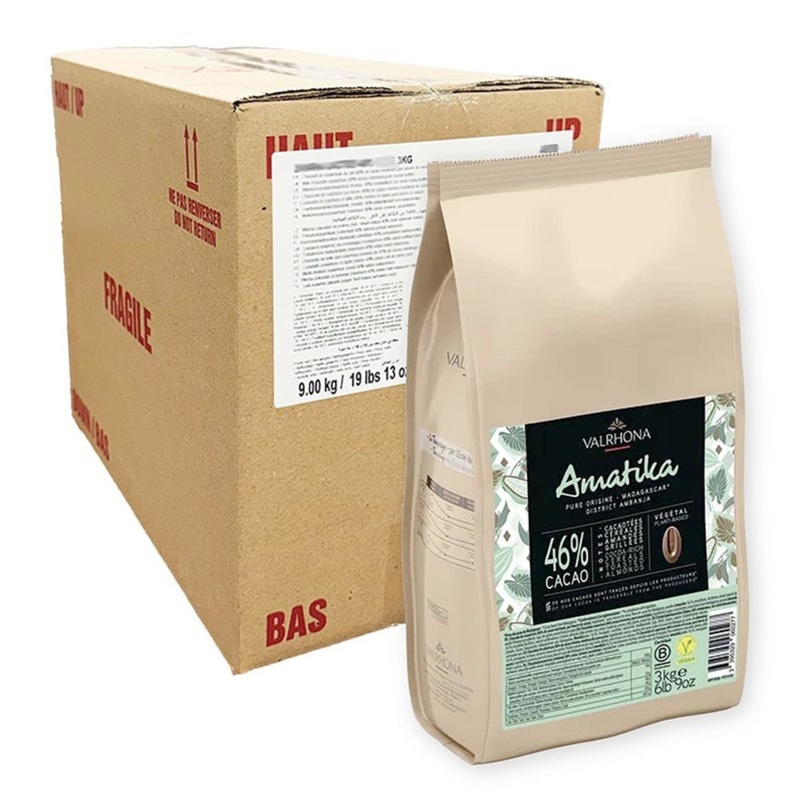 Valrhona Valrhona - Amatika Vegan Milk Chocolate 46% - 6.6 lb (box of 3)