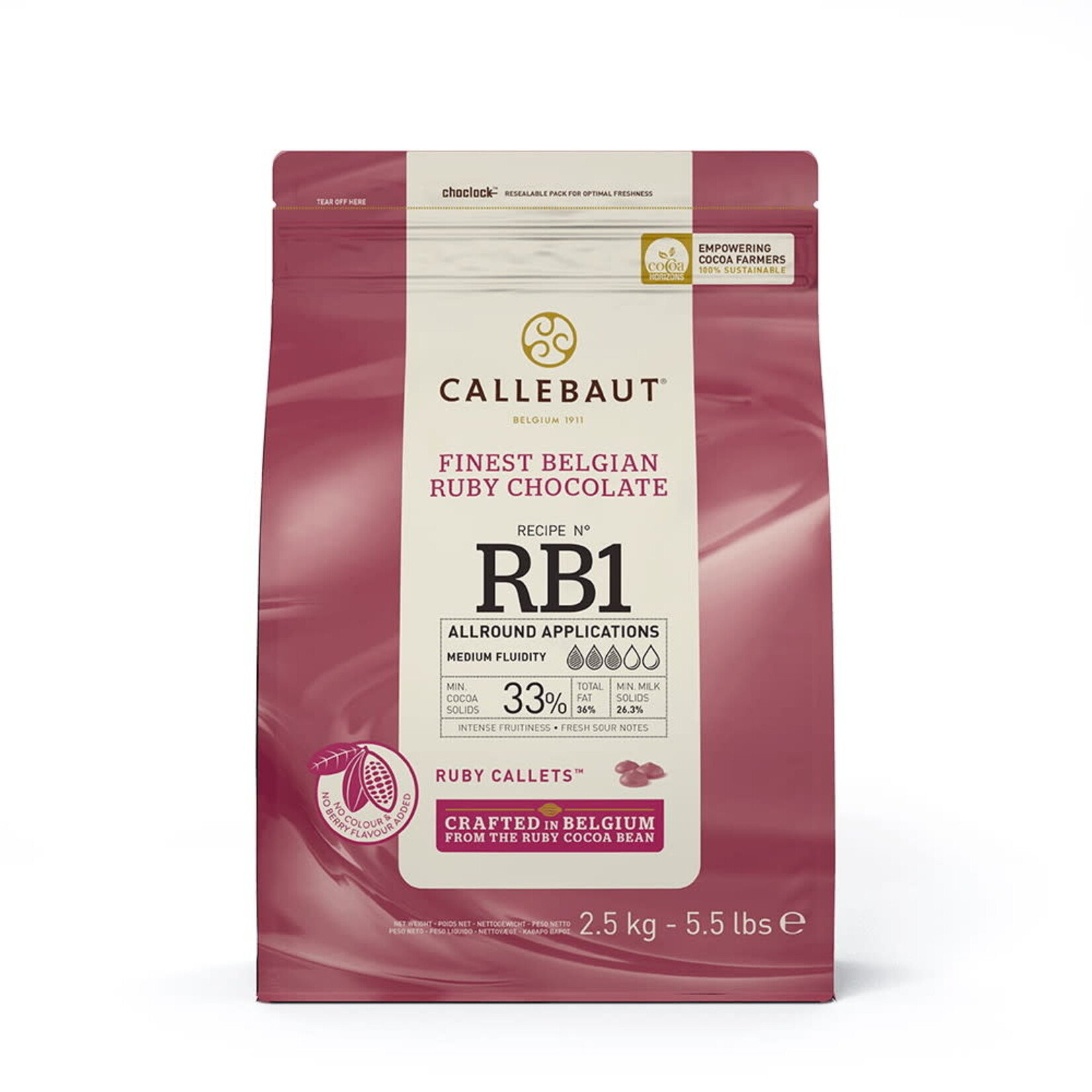 Callebaut Callebaut - Ruby Chocolate RB1 33% - 5.5 lb
