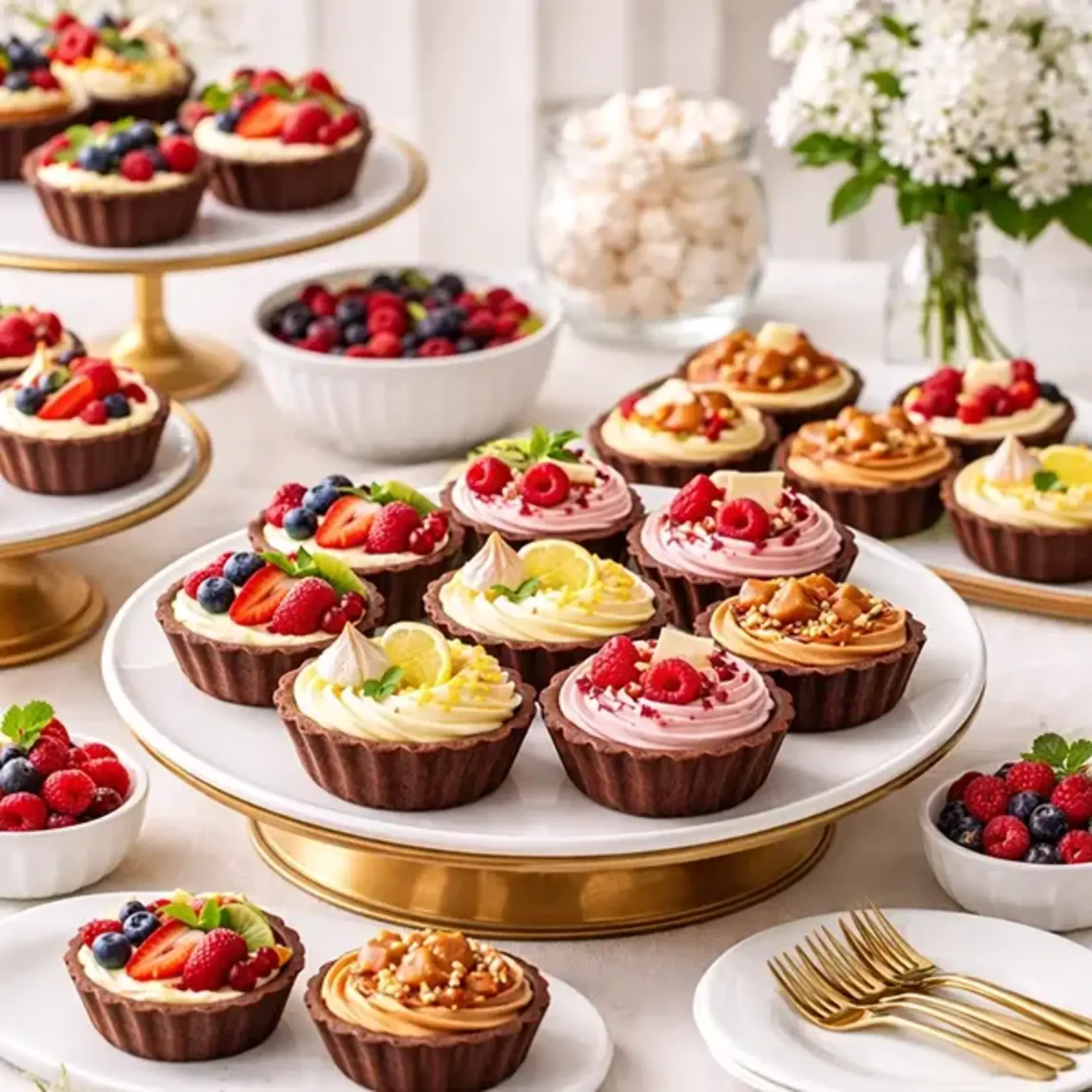 Atelier Atelier - Fluted Chocolate Round Tart - 2.12" (250 ct)