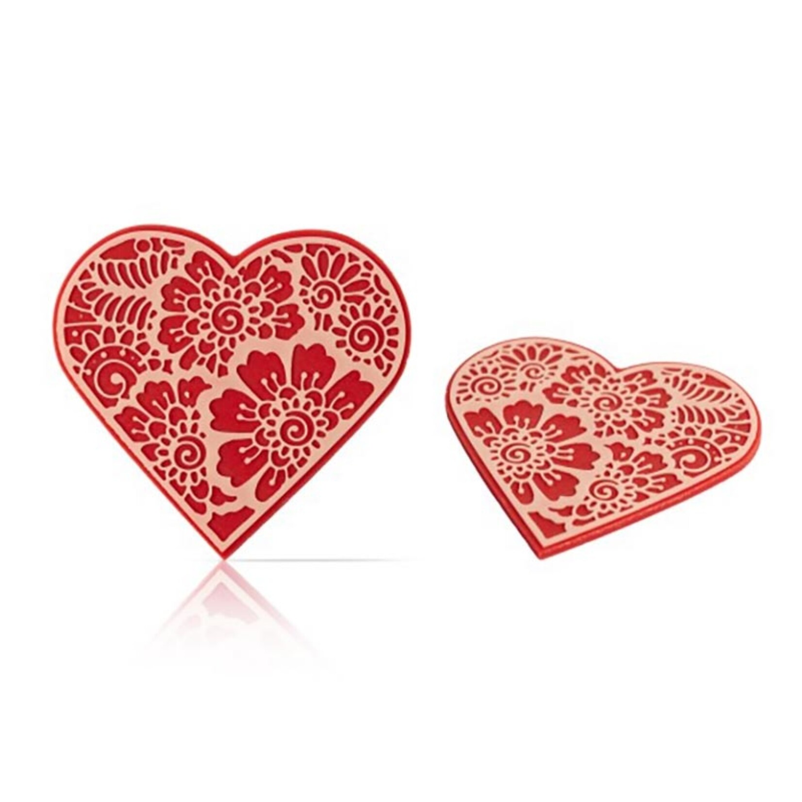Dobla Dobla - Red Layered Chocolate Heart (96 ct)