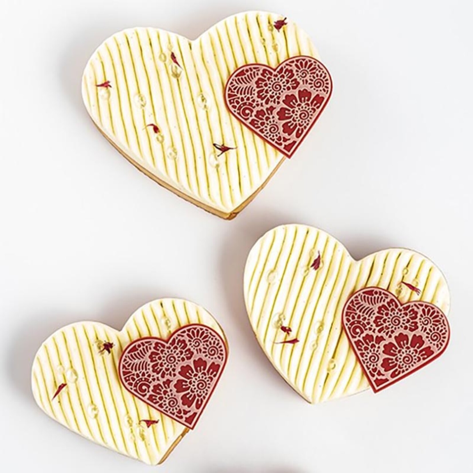 Dobla Dobla - Red Layered Chocolate Heart (96 ct)