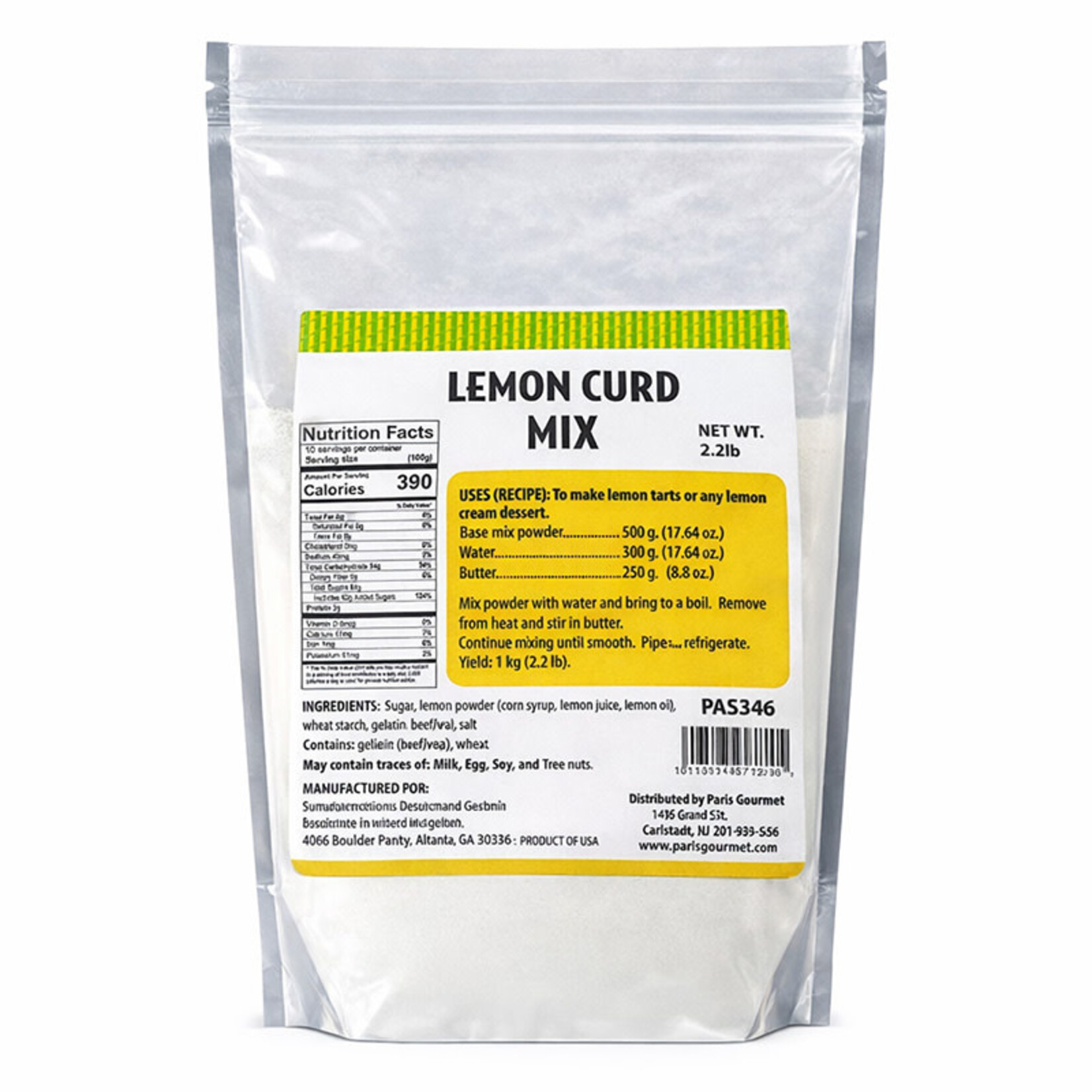 Pastry 1 Pastry 1 - Lemon Curd Mix - 2.2 lb (box of 5)