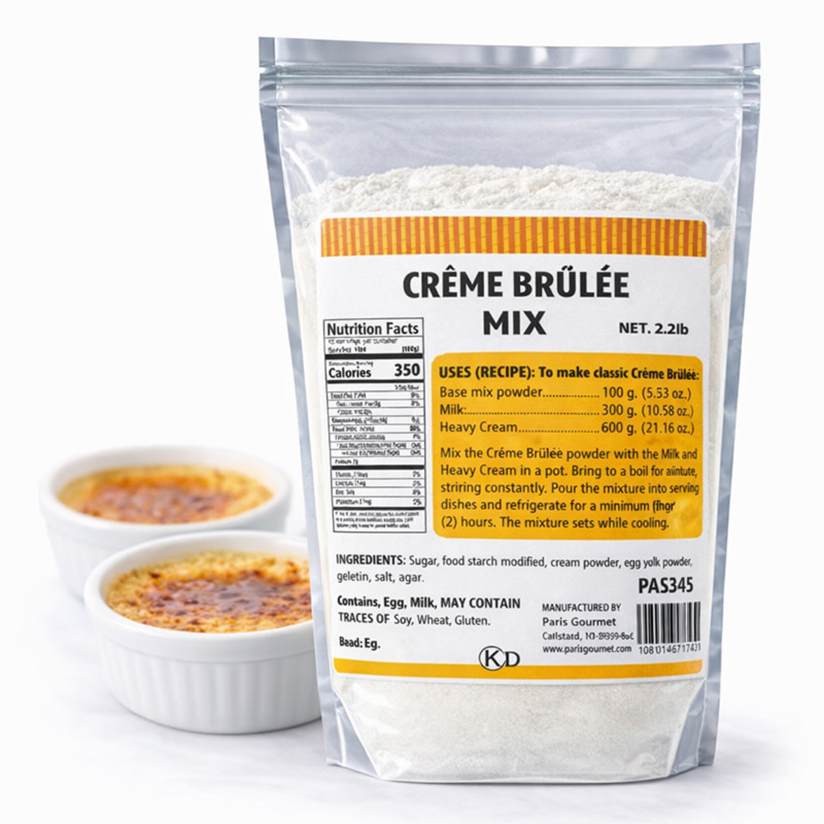 Pastry 1 Pastry 1 - Creme Brulee Mix - 2.2 lb (box of 5)