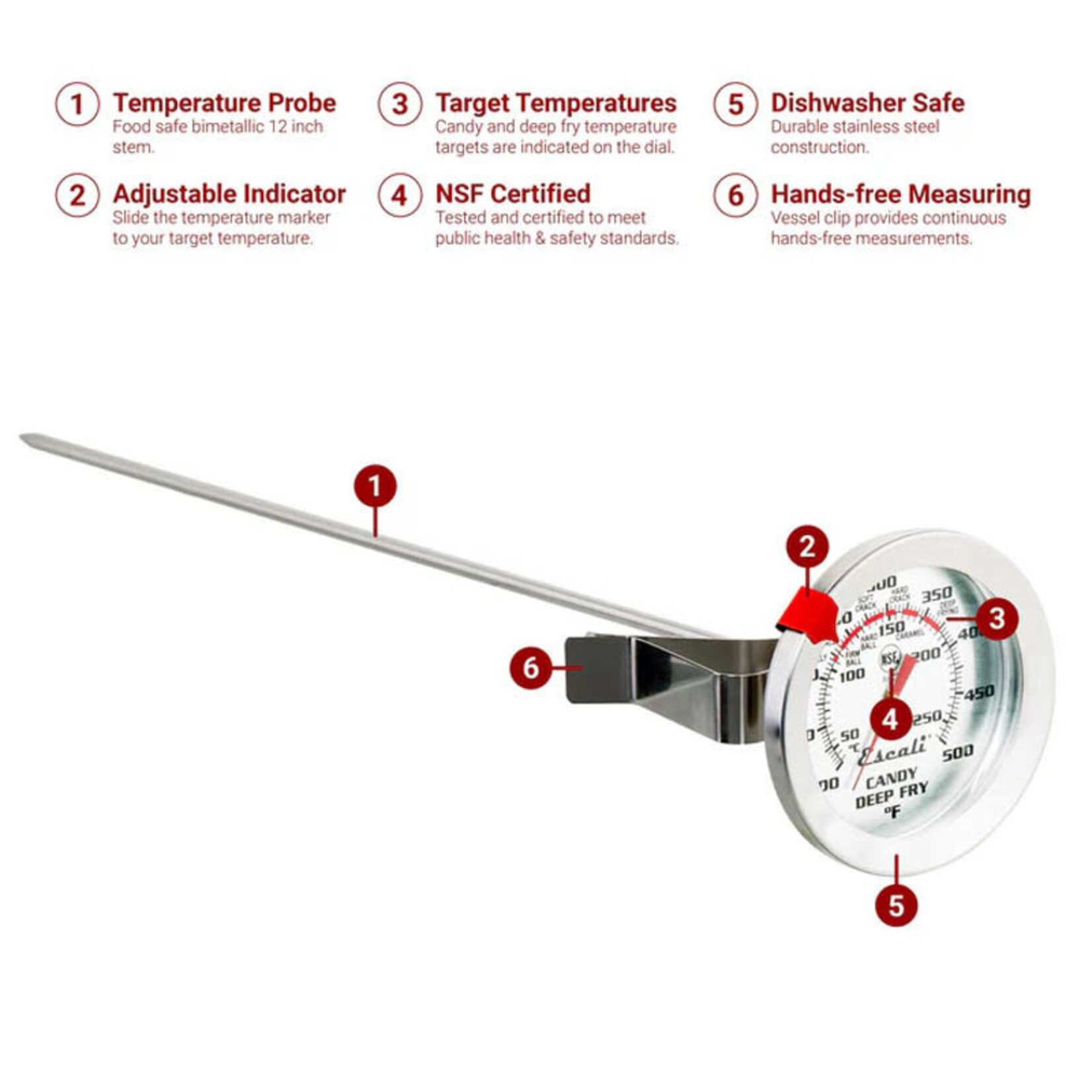 Escali Escali - Probe Candy Thermometer - 12"