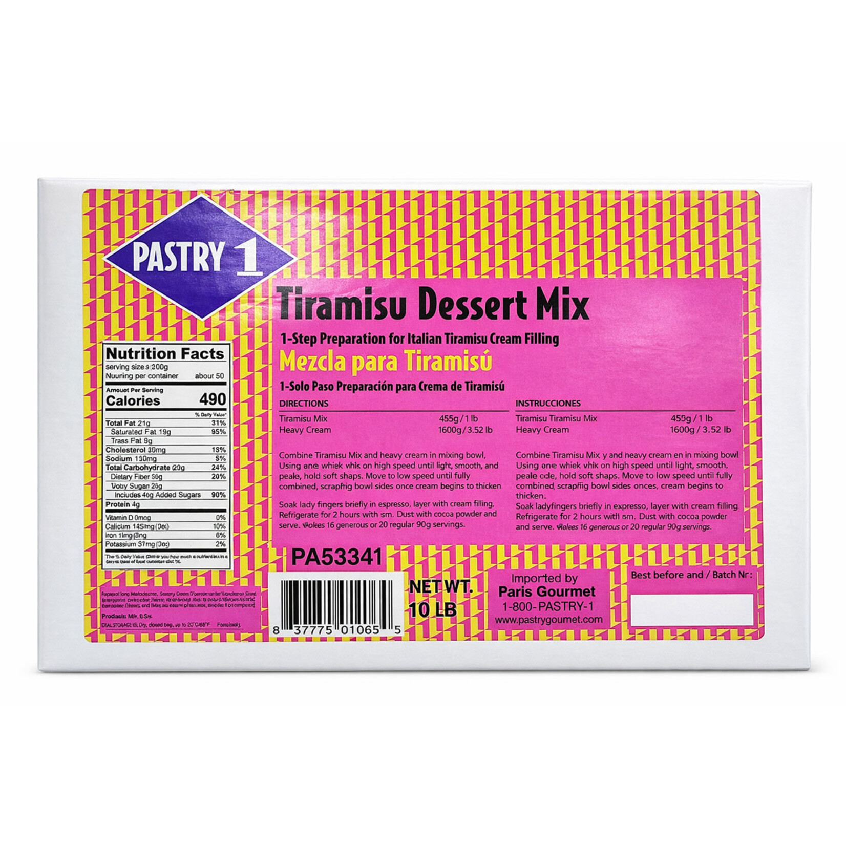 Pastry 1 Pastry 1 - Tiramisu Cream Mix - 10 lb
