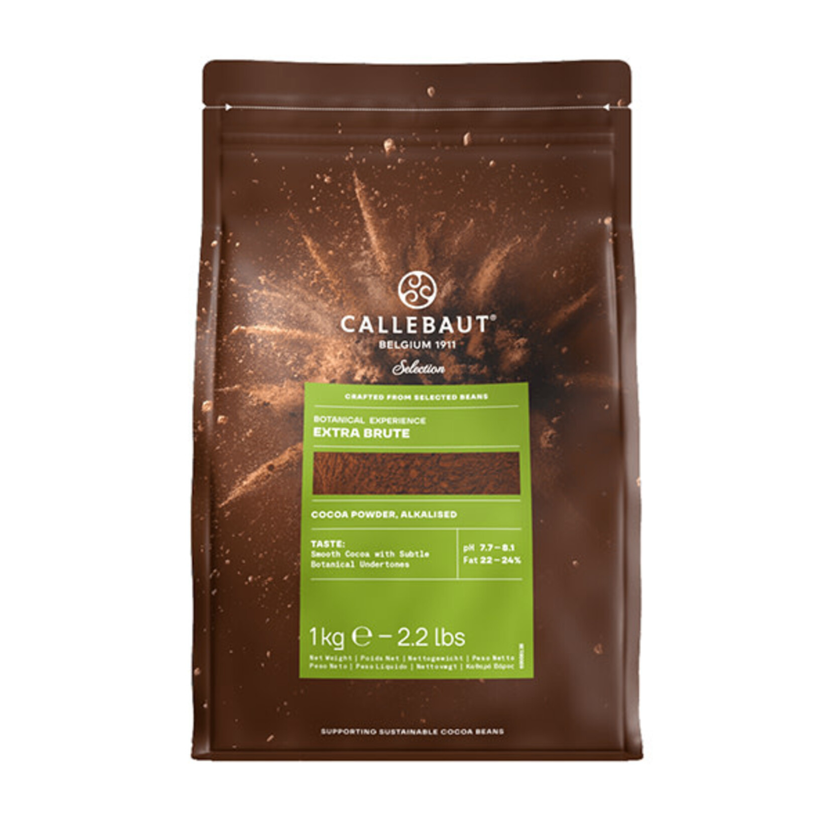 Cacao Barry Callebaut - Extra Brute Cocoa Powder 22-24% - 2.2 lb (box of 6)