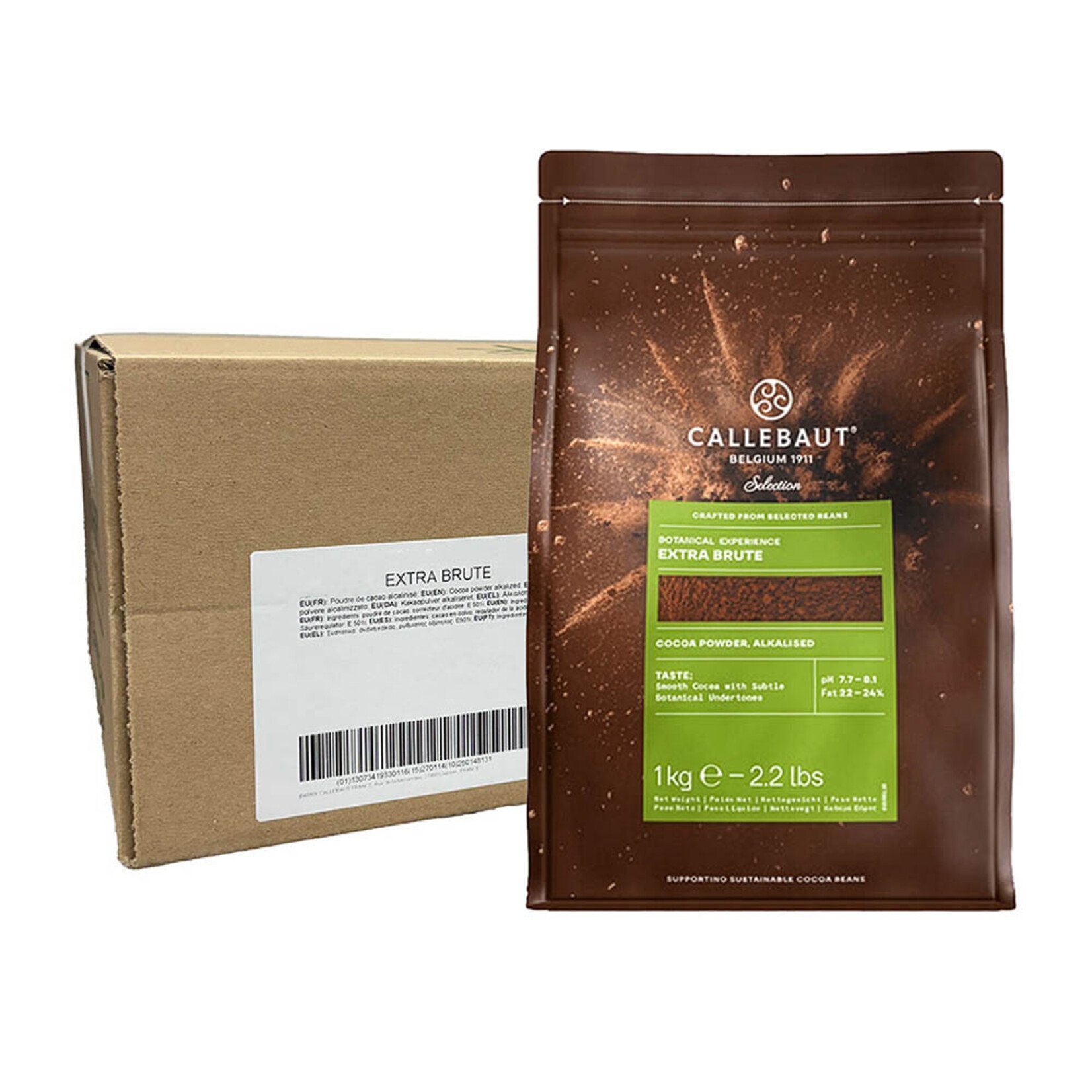 Cacao Barry Callebaut - Extra Brute Cocoa Powder 22-24% - 2.2 lb (box of 6)