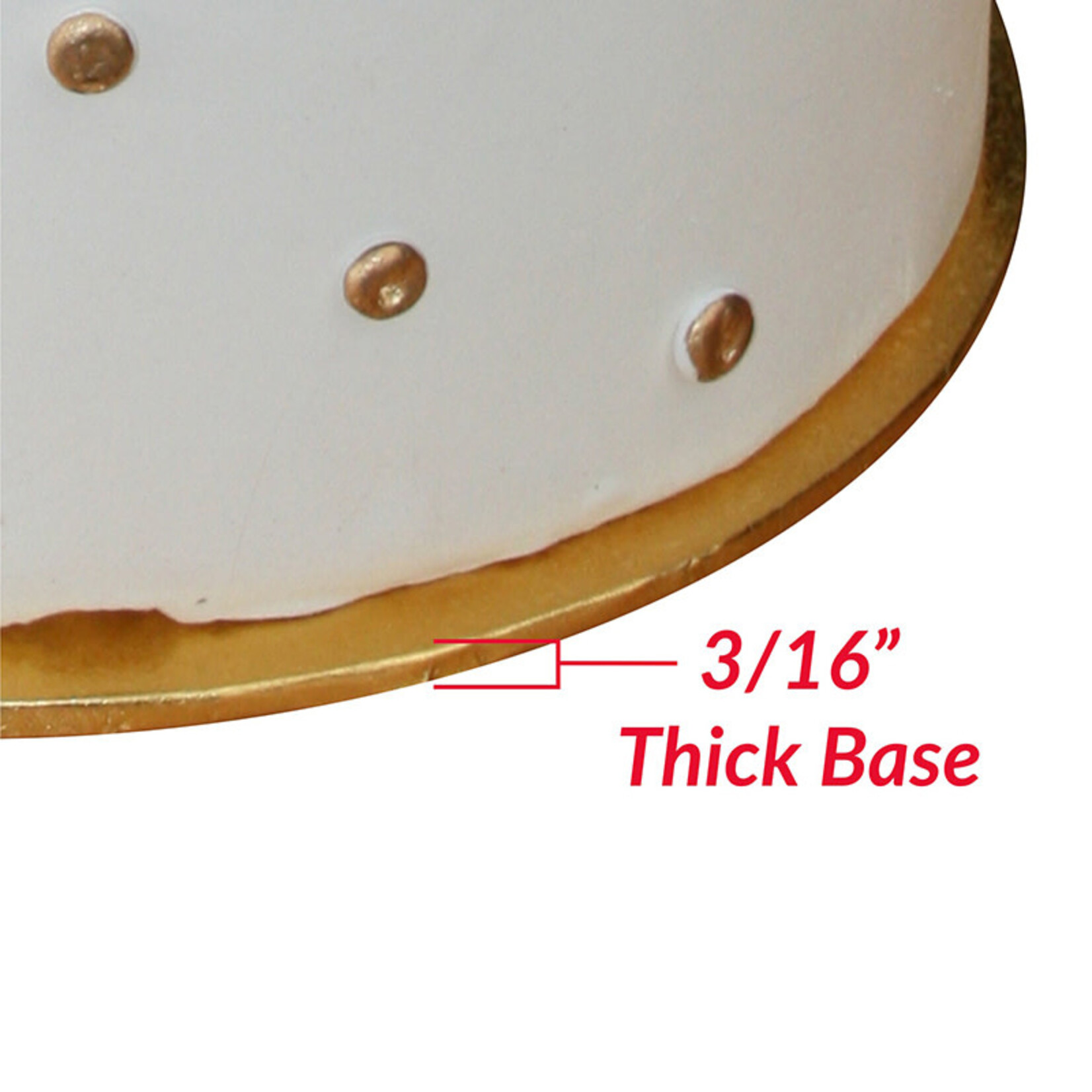 Unger Unger - Sturdy cake board - round, Gold - 14"