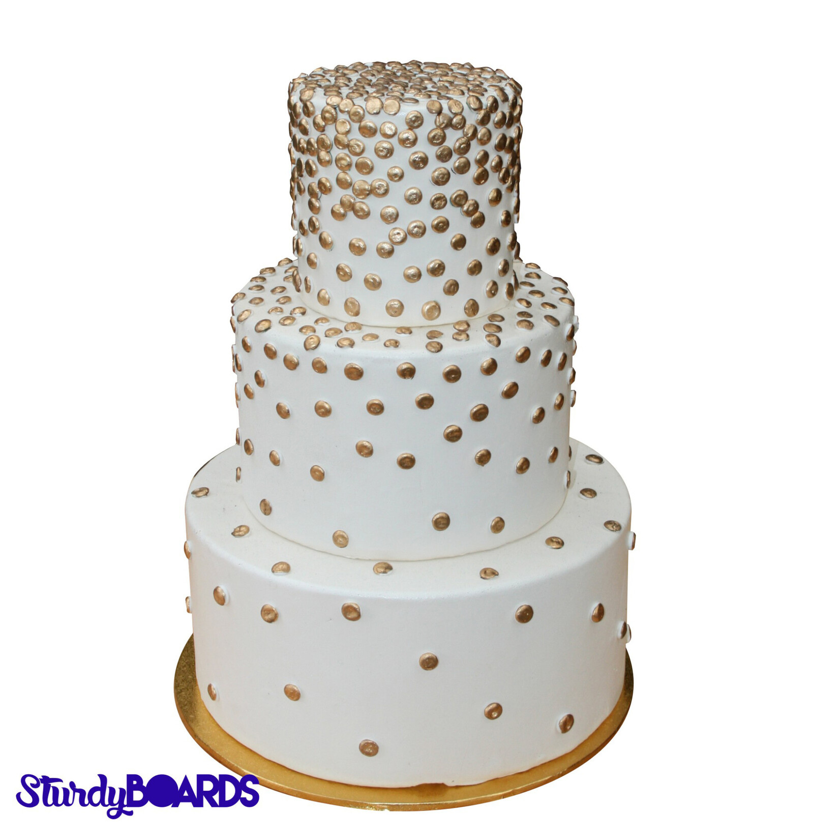 Unger Unger - Sturdy cake board - round, Gold - 14"