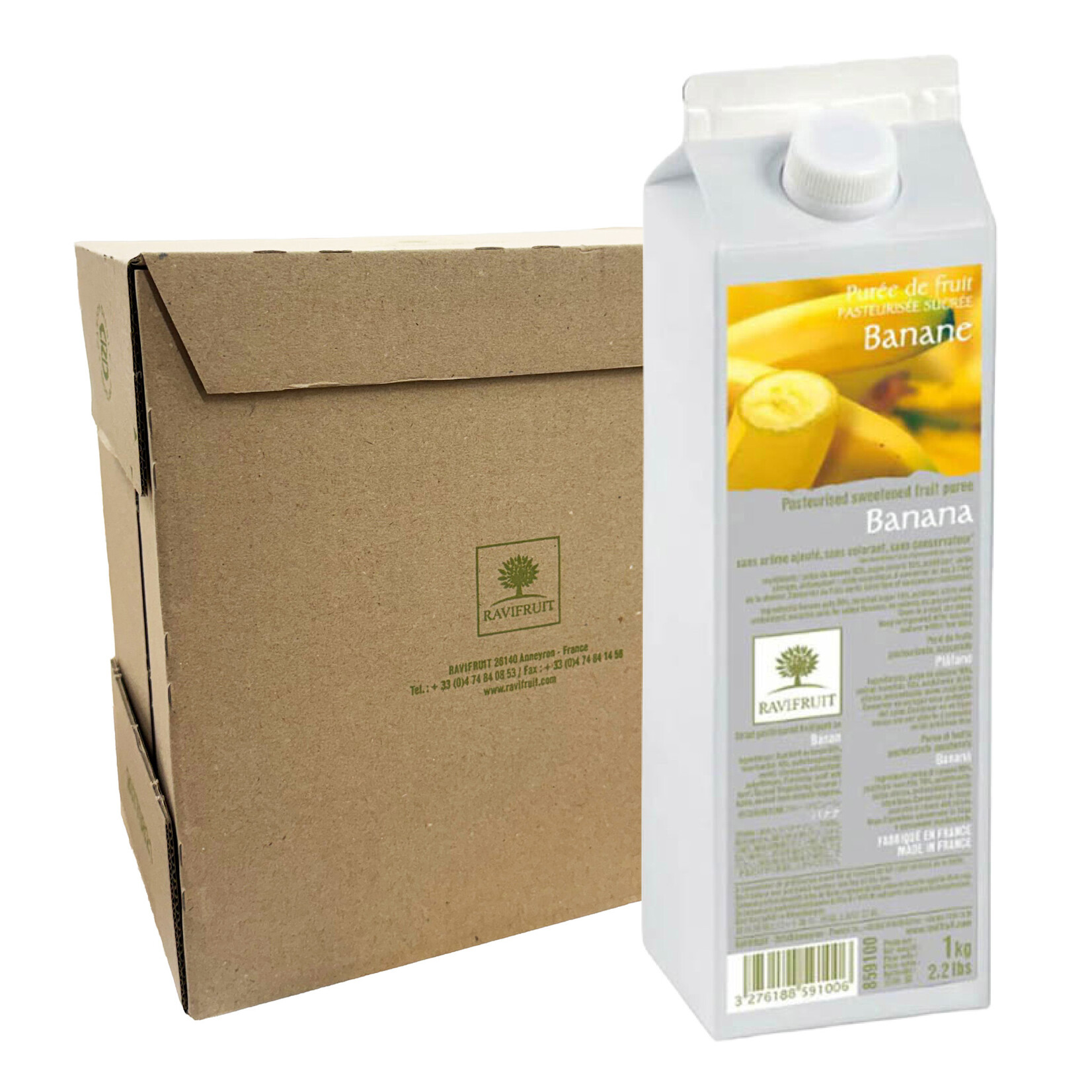 Ravifruit Ravifruit - Banana Ambient Puree - 2.2 lb (box of 6)