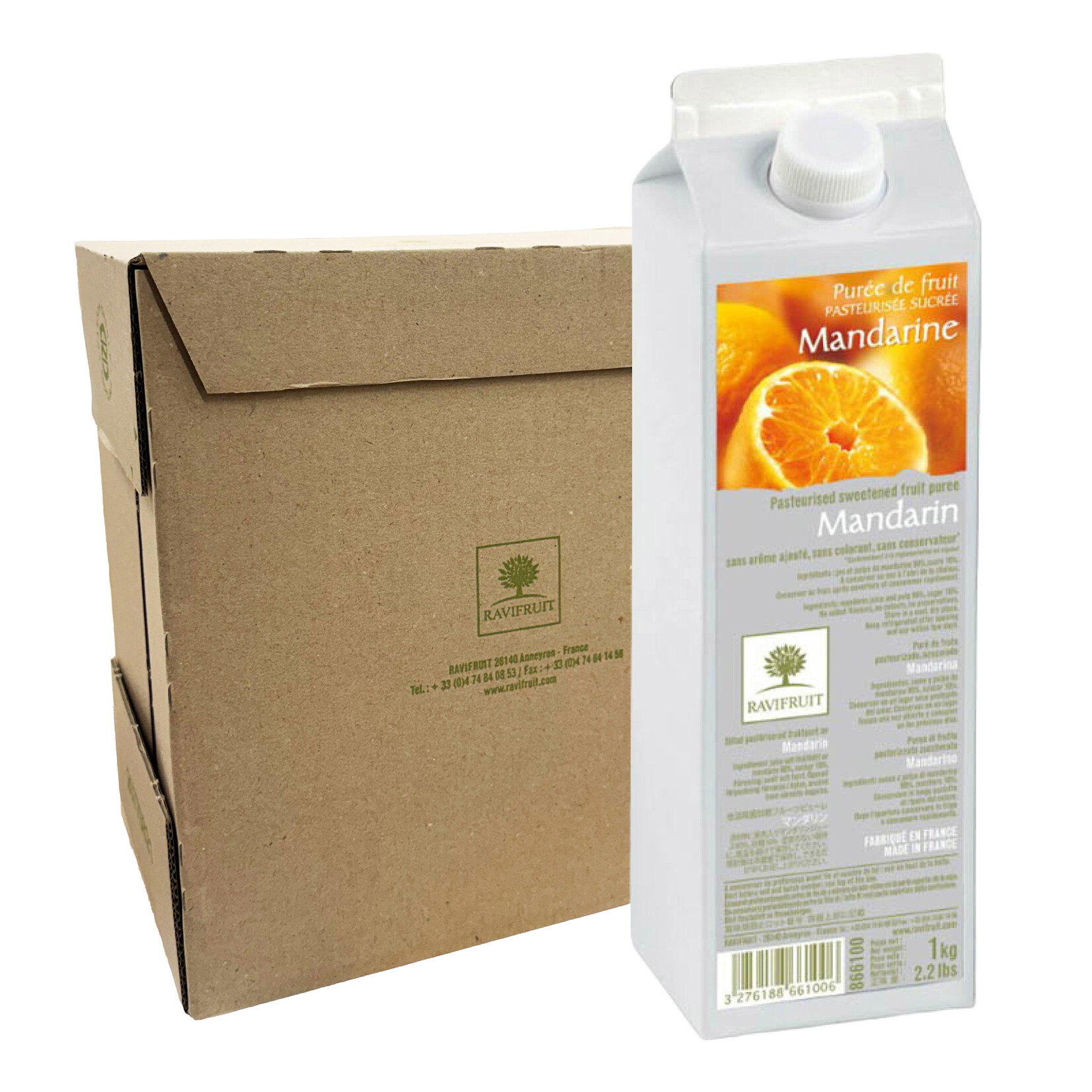 Ravifruit Ravifruit - Mandarin Orange Ambient Puree - 2.2 lb (box of 6)