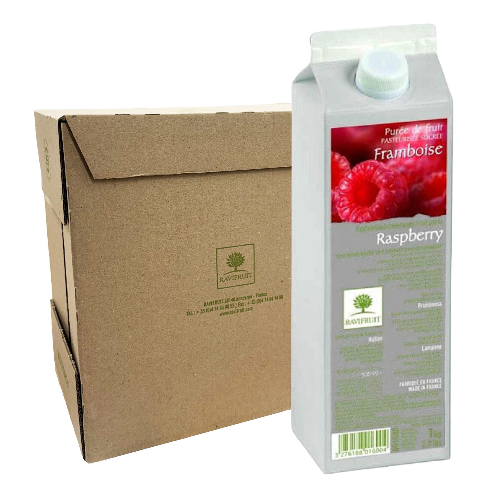 Ravifruit Ravifruit - Raspberry Ambient Puree - 2.2 lb (box of 6)