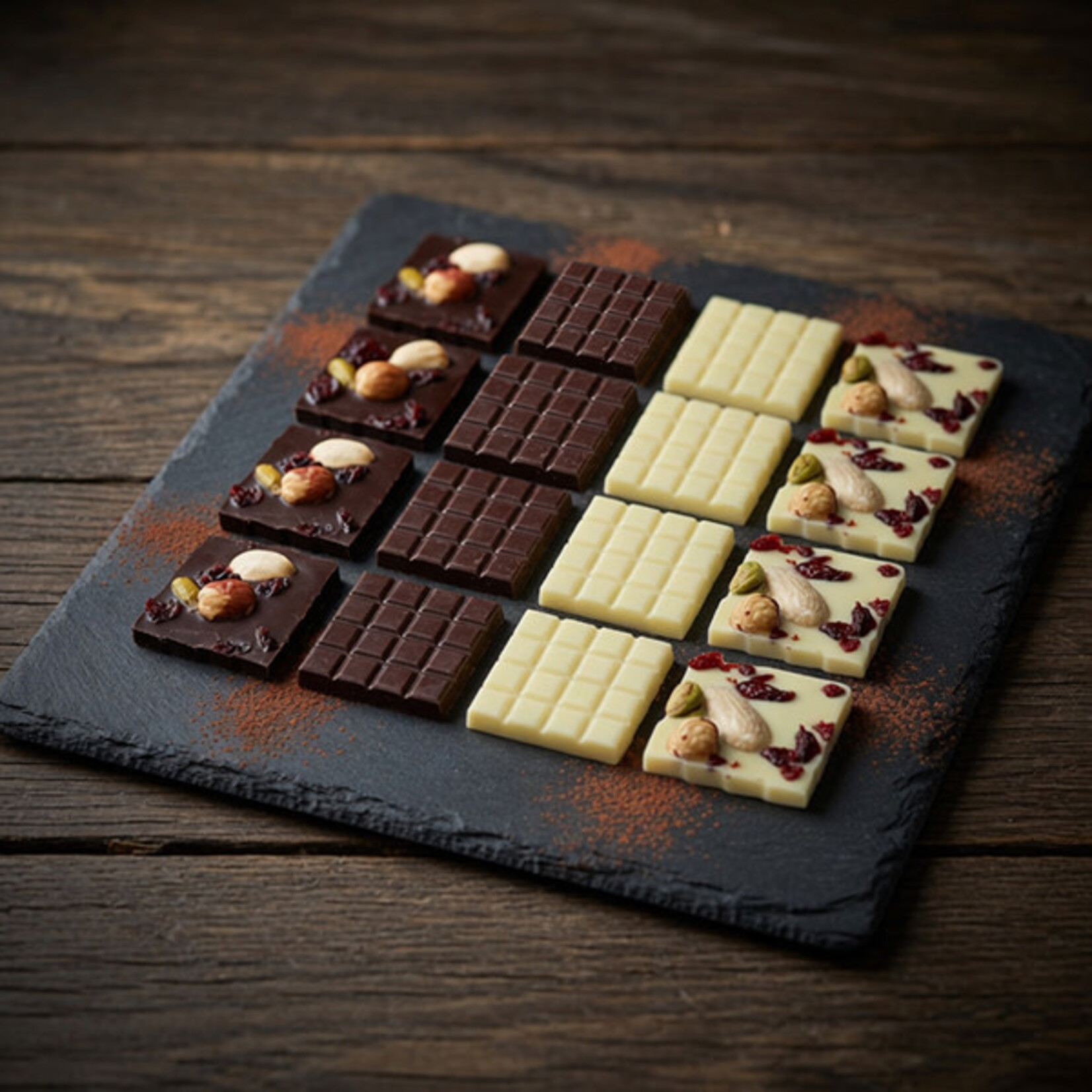 Nobel Nobel - Dark and White Chocolate Mendiant Collection (112 ct)