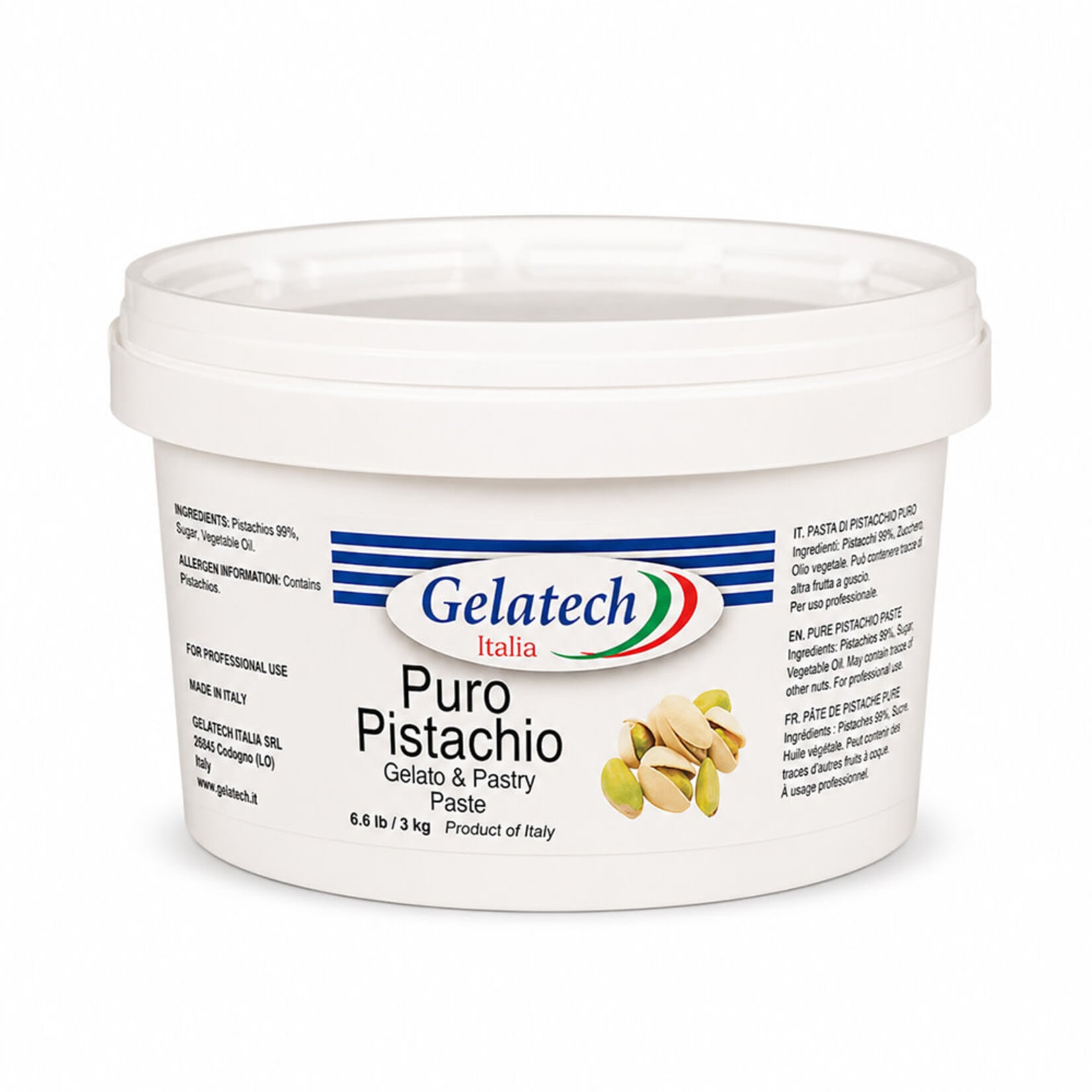 Gelatech Gelatech - Pistachio Pure Paste - 6.6 lb