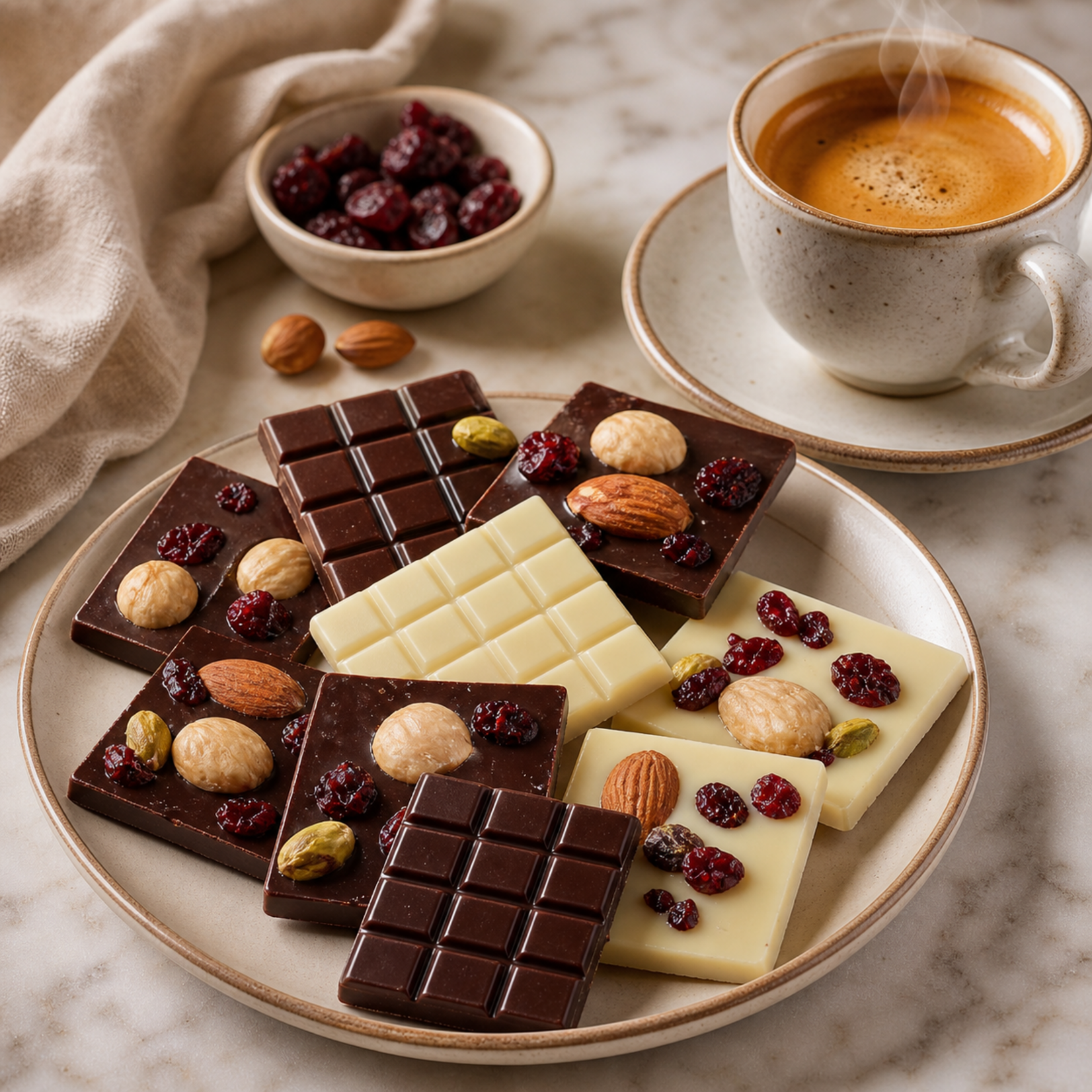 Nobel Nobel - Dark and White Chocolate Mendiant Collection (112 ct)
