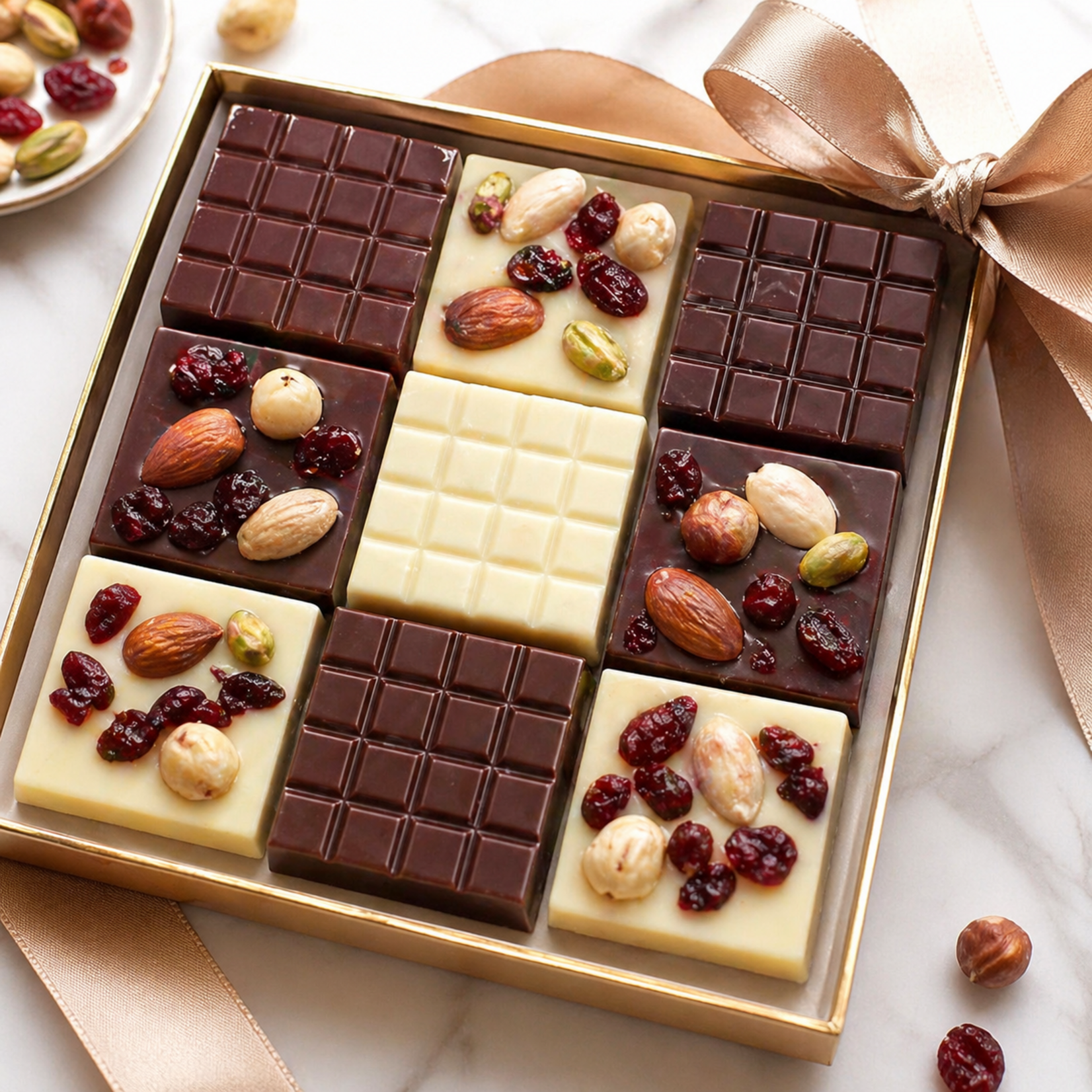 Nobel Nobel - Dark and White Chocolate Mendiant Collection (112 ct)