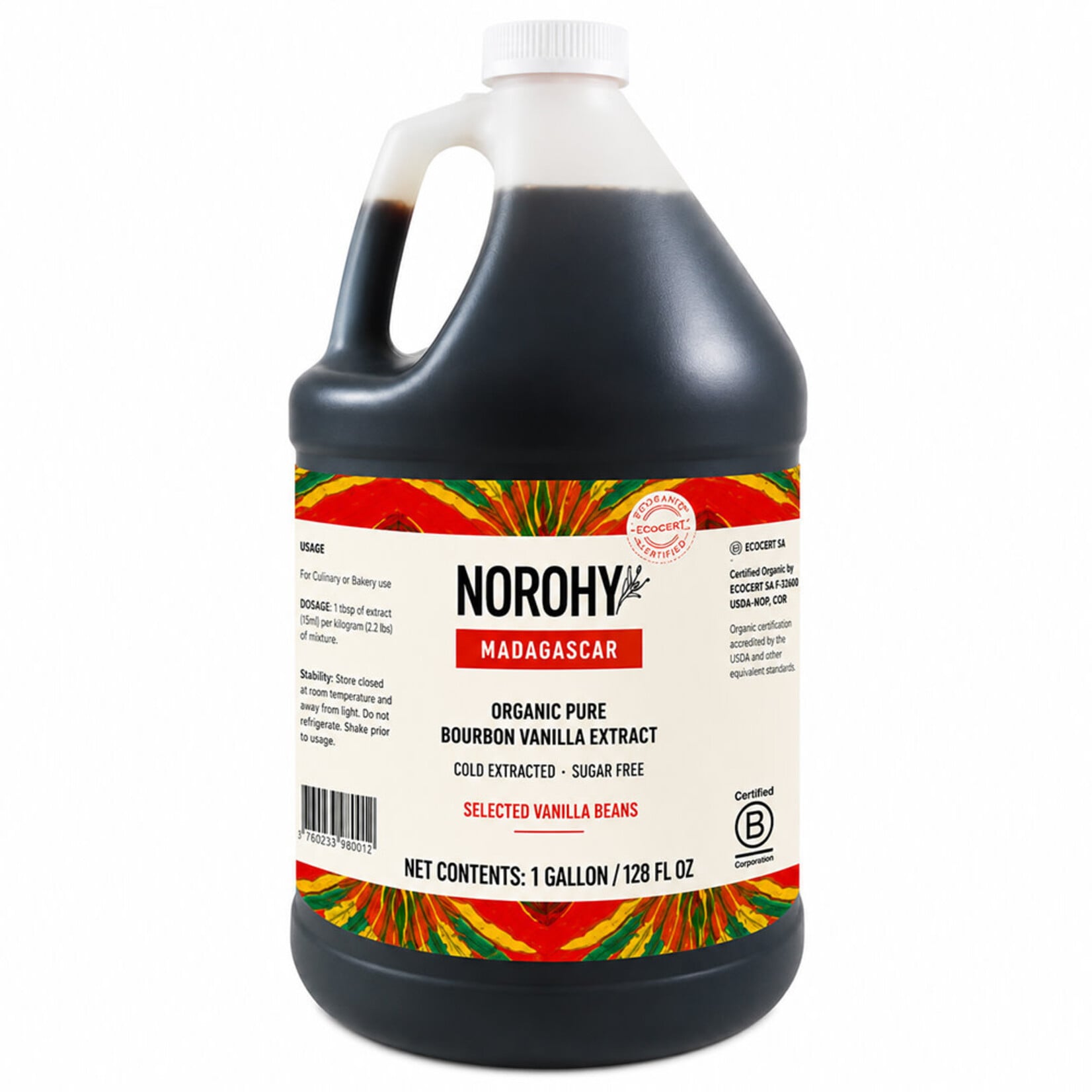 Norohy Norohy - Organic Pure Bourbon Madagascar Vanilla Extract - 1 gallon