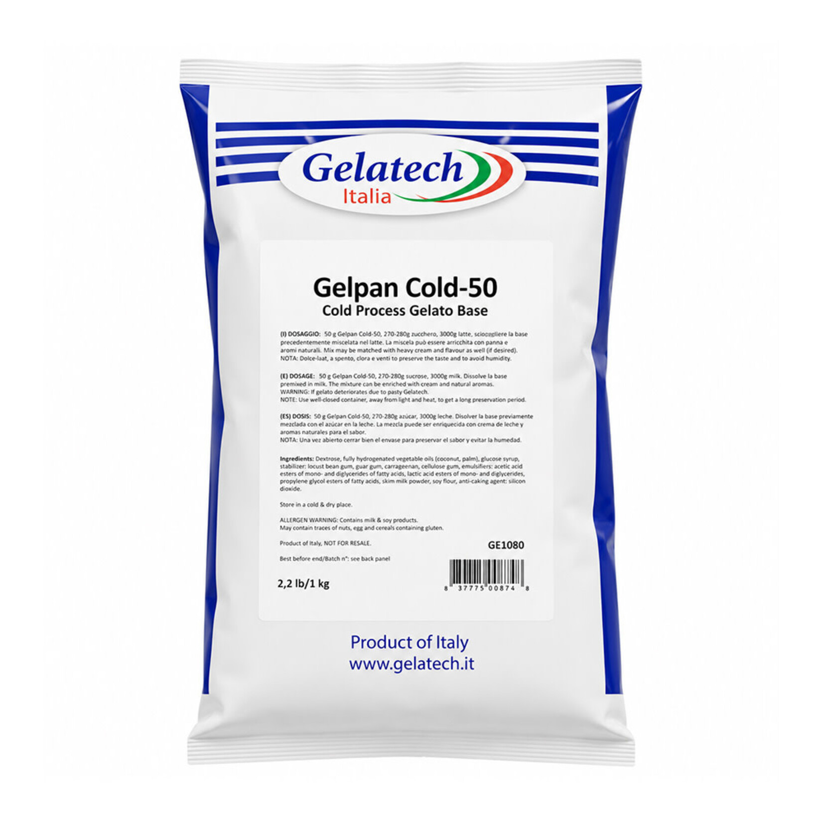 Gelatech Gelatech - Gelpan Cold-50 Cold Process Gelato Base - 2.2 lb