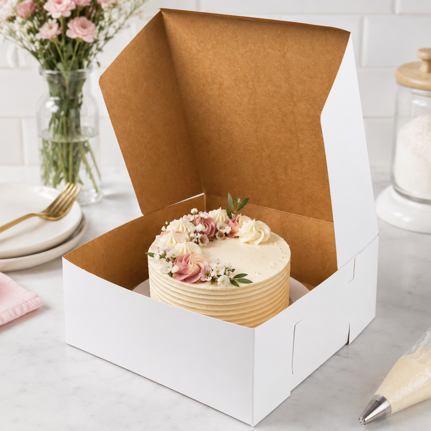 Cake box - 6x6x4"