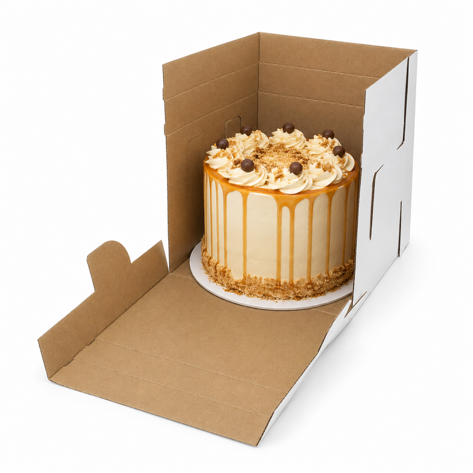 Enjay Enjay - Cake box - Corrugated w/ window - 10x10x12''