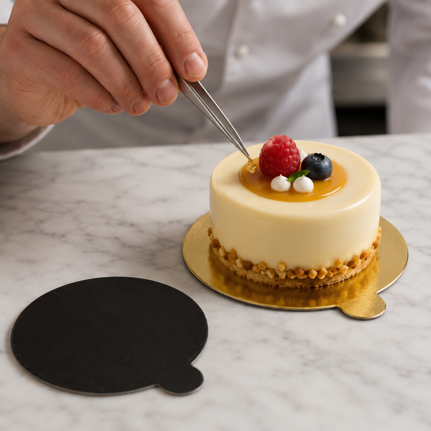 Enjay Enjay - Gold and Black Reversible Round Mono Board - 4" (500 ct)