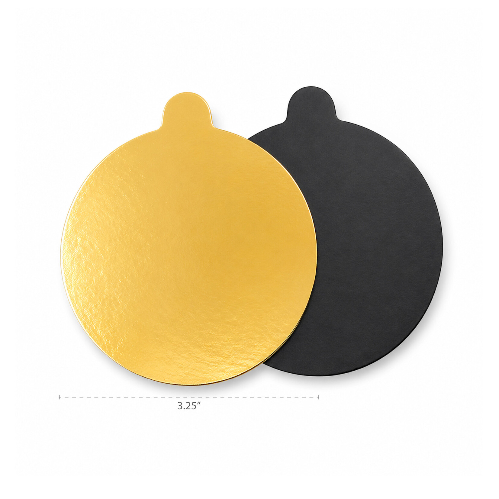 Enjay Enjay - Gold and Black Reversible Round Mono Board - 3.25" (500 ct)