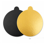 Enjay Enjay - Gold and Black Reversible Round Mono Board - 4" (500 ct)
