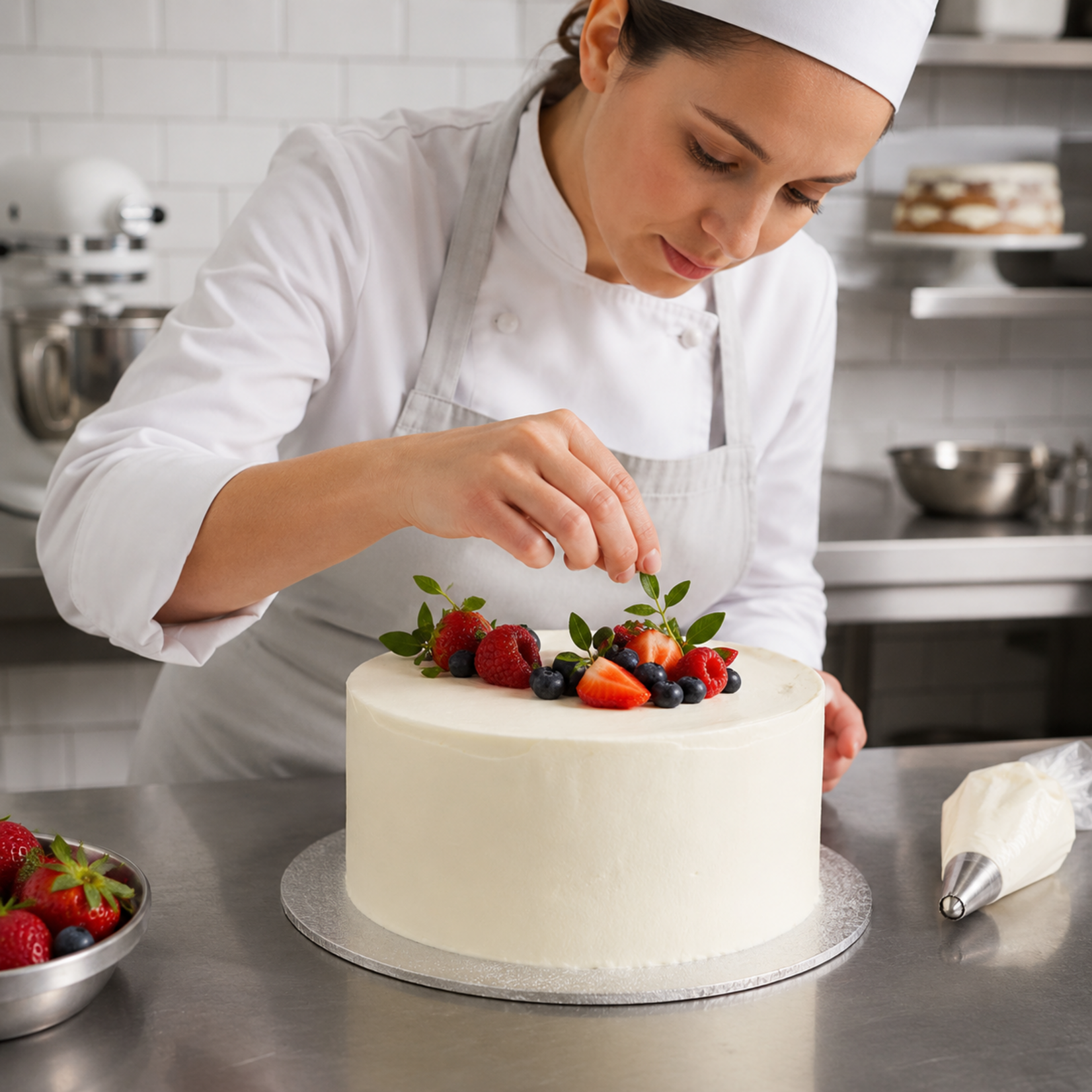 Unger Unger - Sturdy cake board - round, Silver -
