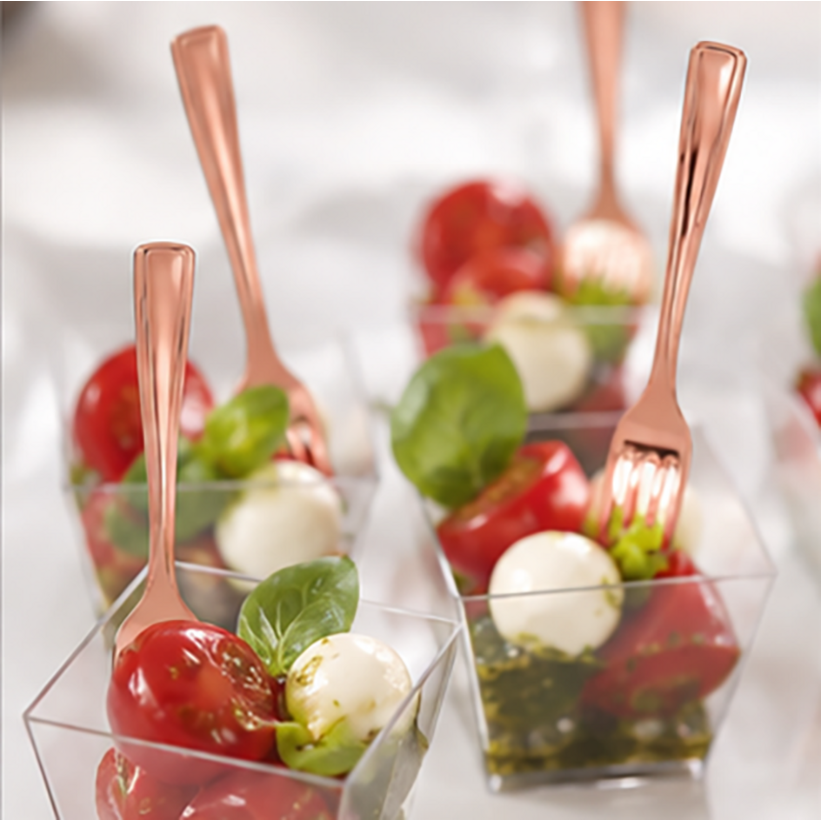 Sweet Flavor Sweet Flavor - Copper Mini Fork, Plasticware - 4" (500 ct)
