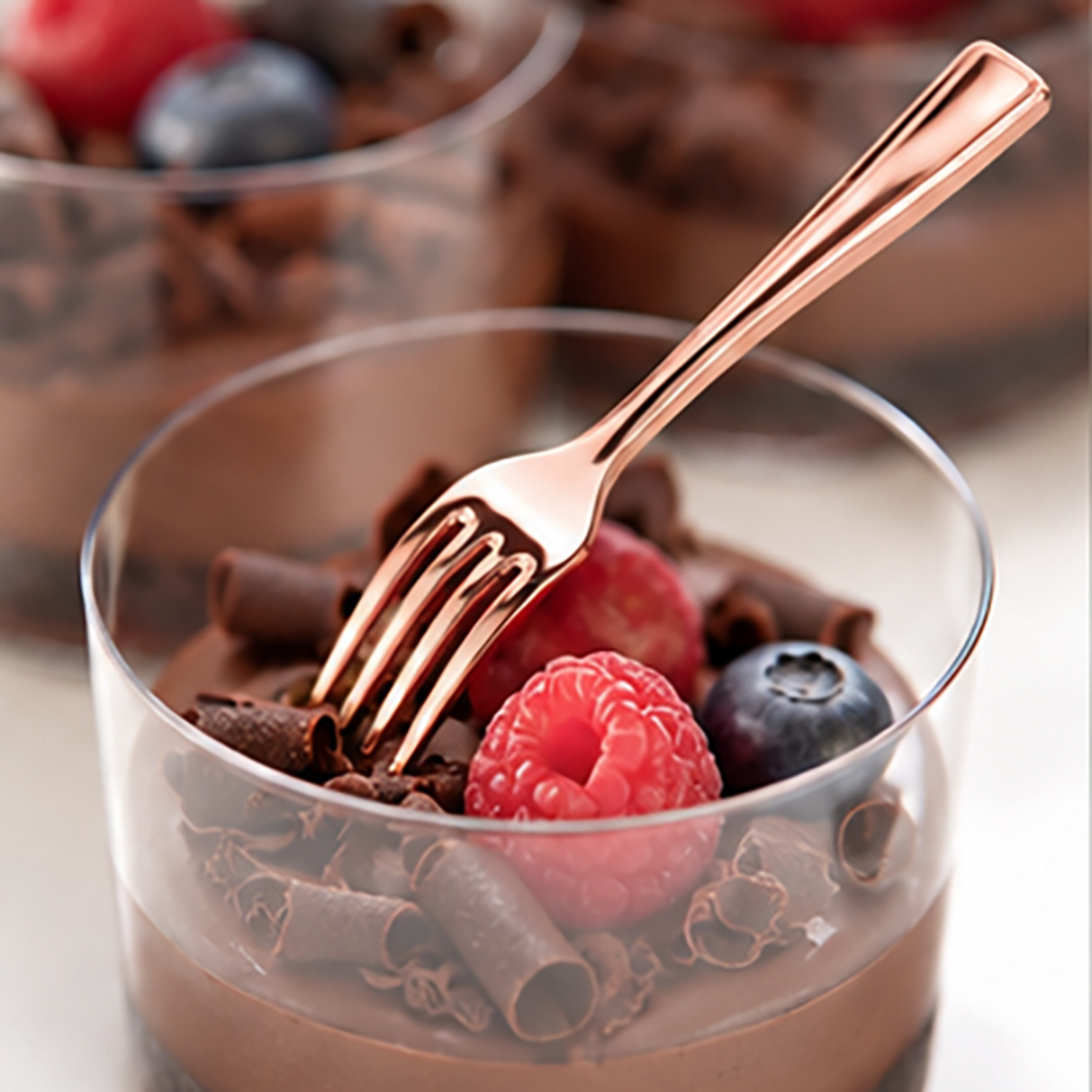 Sweet Flavor Sweet Flavor - Copper Mini Fork, Plasticware - 4" (500 ct)