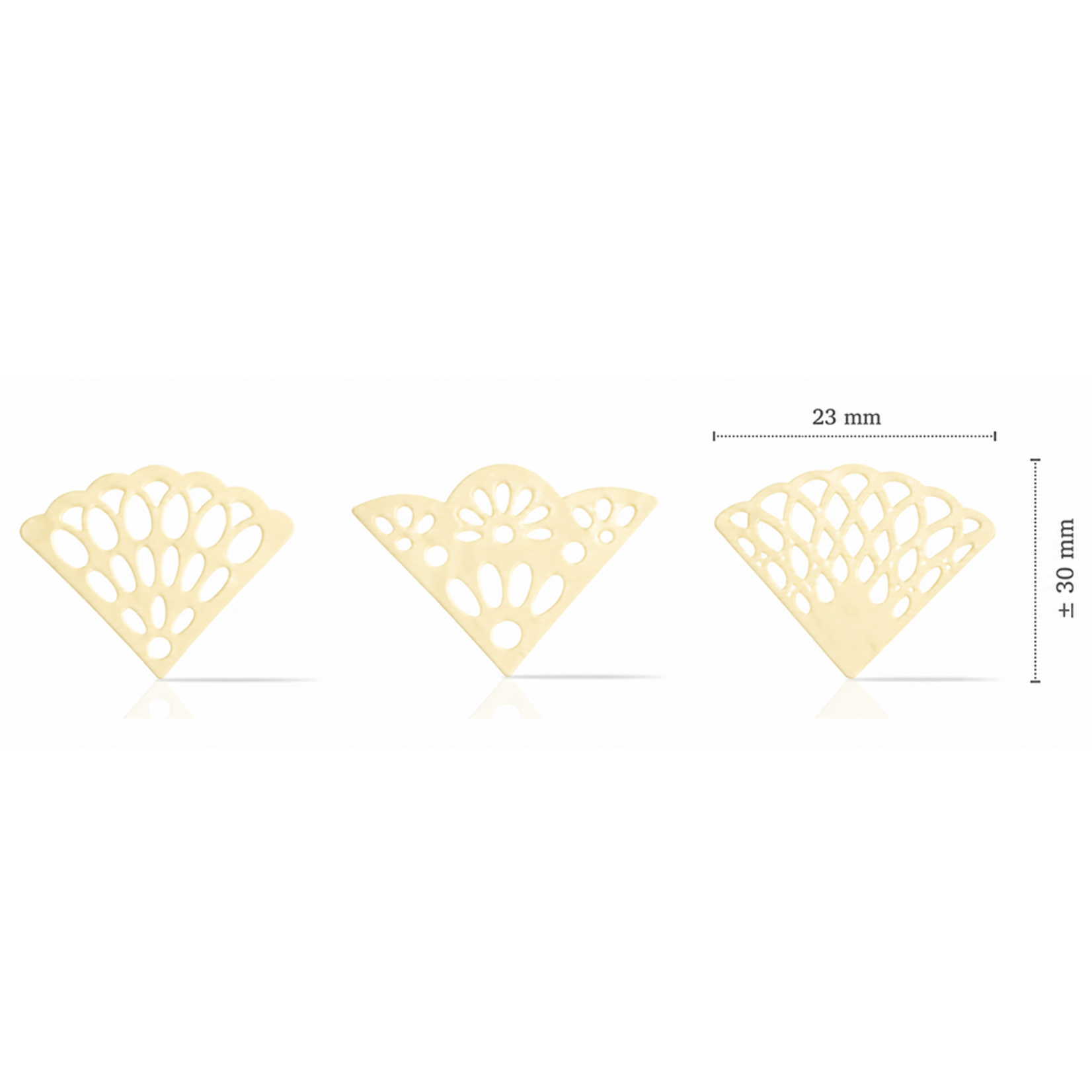 Dobla Dobla - White Chocolate Mini Lace Fan Assortment (216 ct)