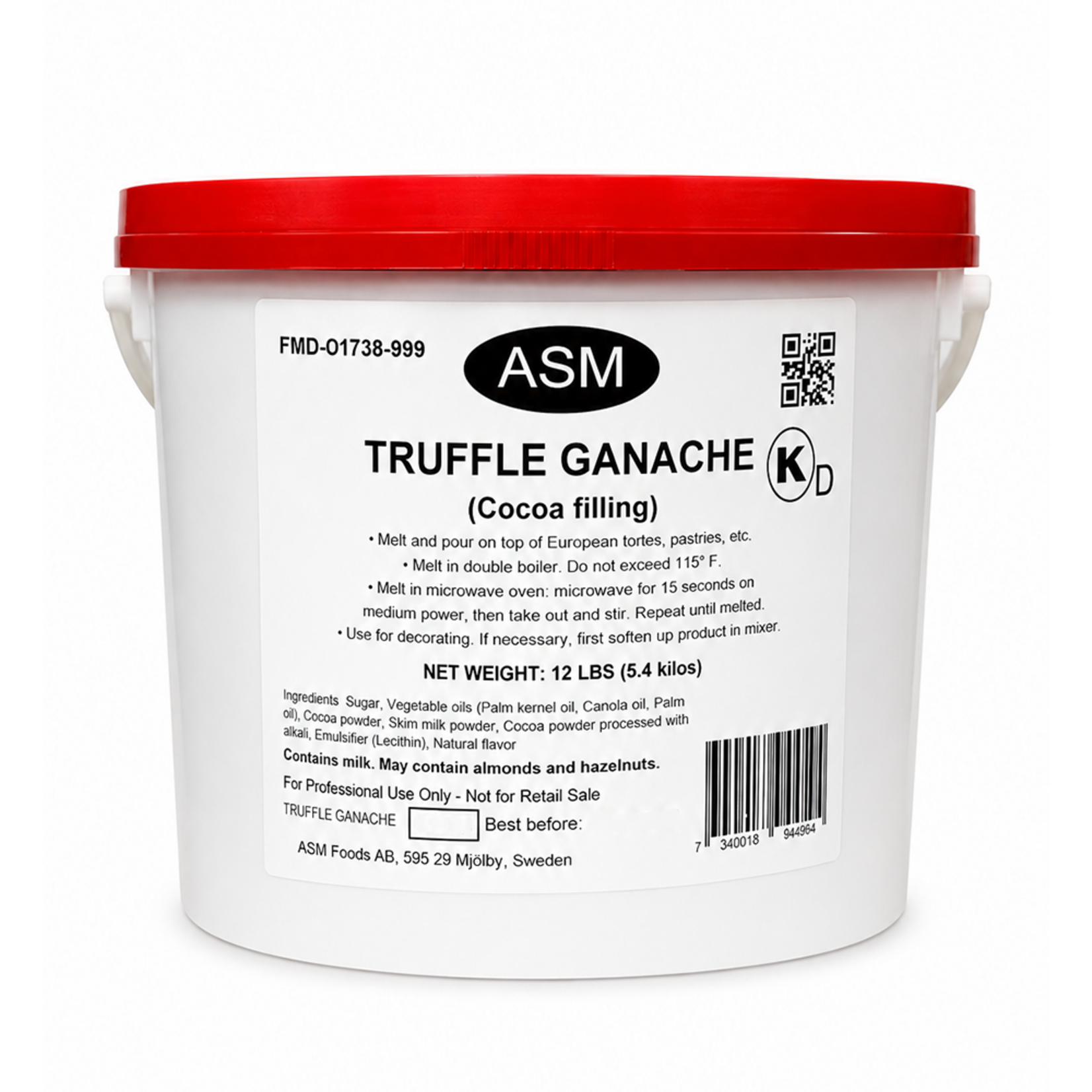 Callebaut ASM Truffle Ganache - 12 lb