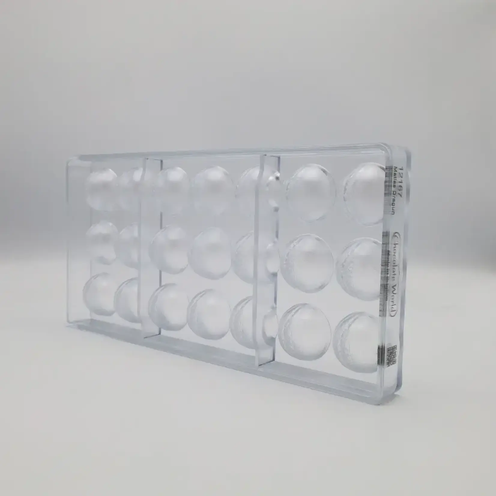 Chocolate World Chocolate World - 3cm Cocoa Semisphere Polycarbonate Chocolate Mold (21 cavity)