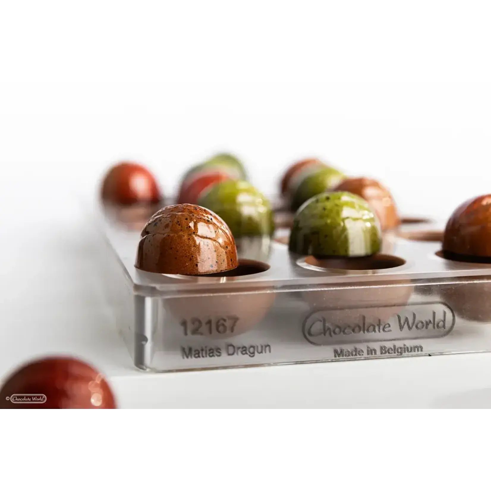 Chocolate World Chocolate World - 3cm Cocoa Semisphere Polycarbonate Chocolate Mold (21 cavity)