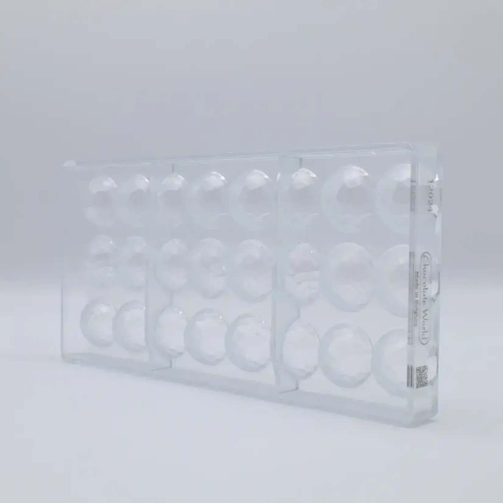 Chocolate World Chocolate World - 3cm Geometric Semisphere Polycarbonate Chocolate Mold (24 cavity)