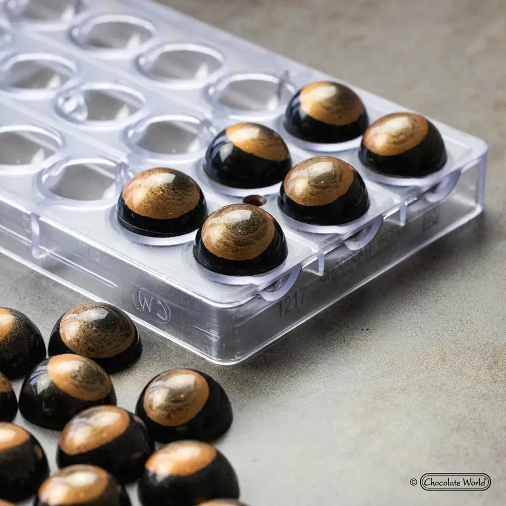Chocolate World Chocolate World - 3cm Semisphere Polycarbonate Chocolate Mold (24 cavity)