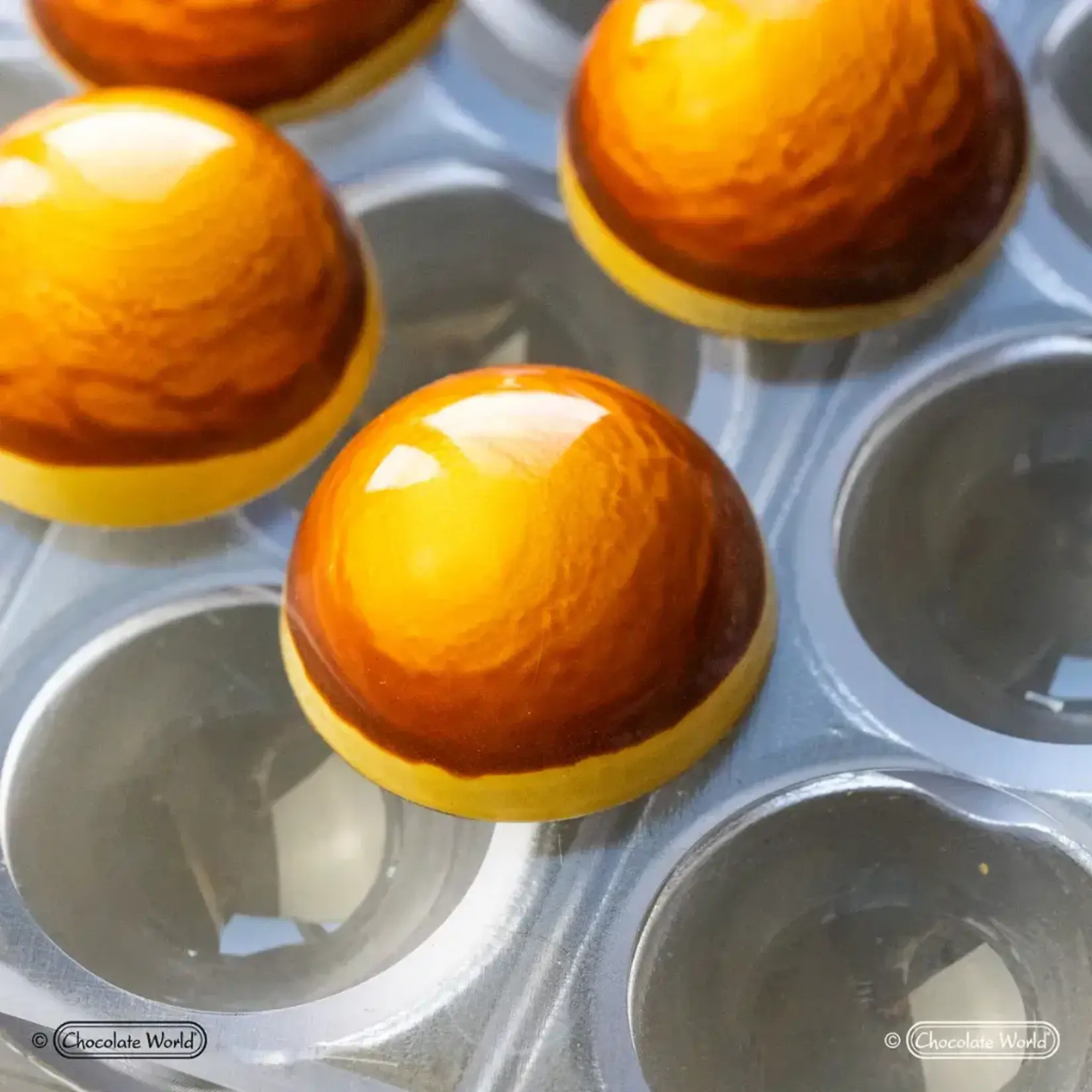 Chocolate World Chocolate World - 3cm Semisphere Polycarbonate Chocolate Mold (24 cavity)