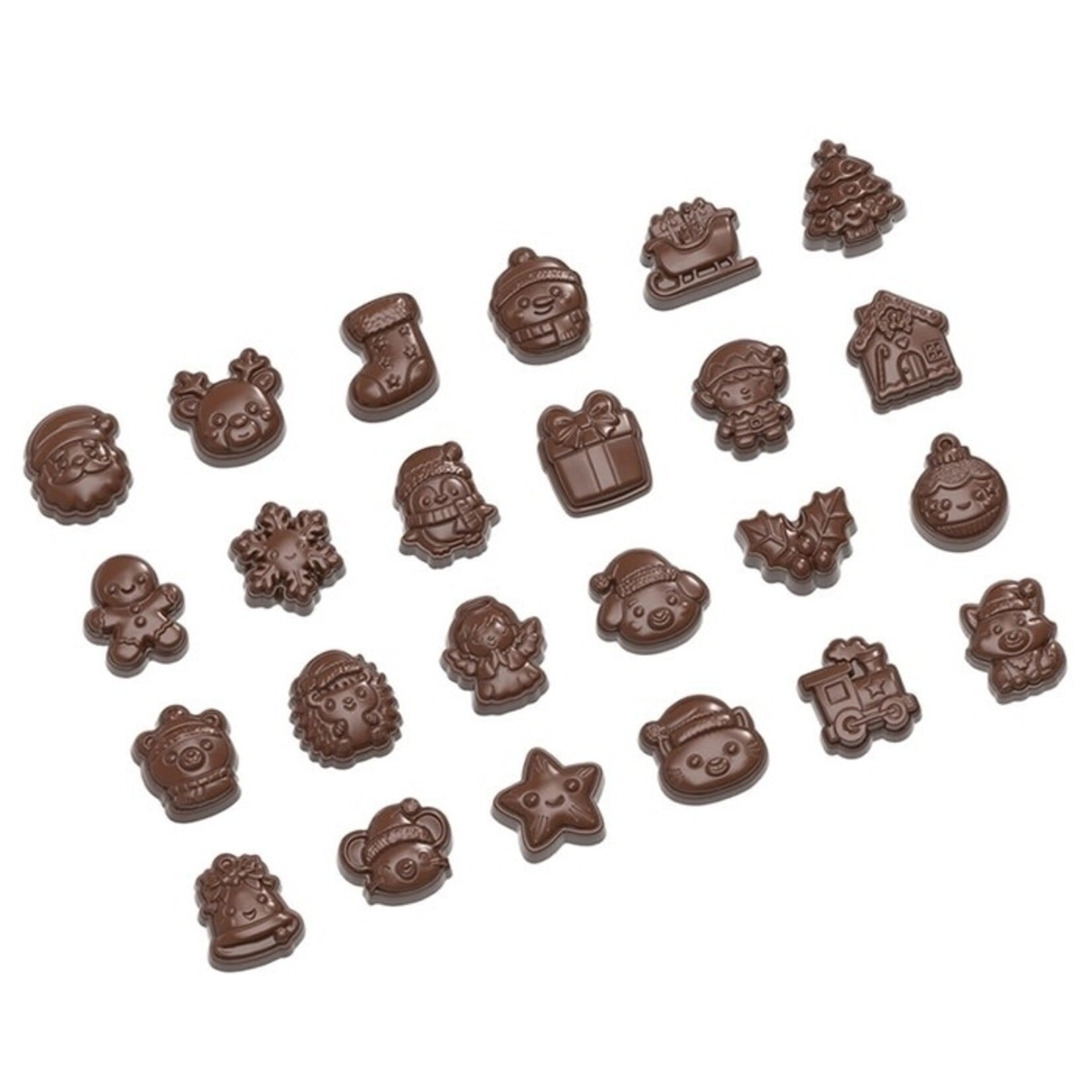 Chocolate World Chocolate World - Xmas Assortment Polycarbonate Chocolate Mold (24 cavity)