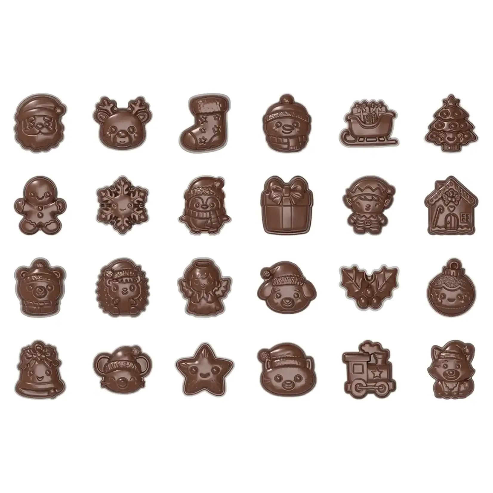 Chocolate World Chocolate World - Xmas Assortment Polycarbonate Chocolate Mold (24 cavity)