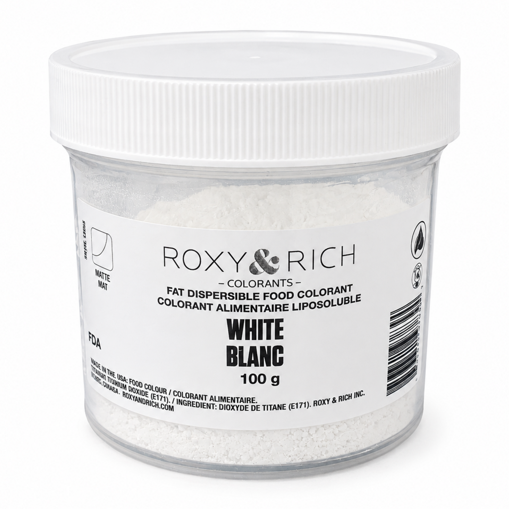 Roxy & Rich Roxy & Rich - Fat Dispersible Powdered Color, White -