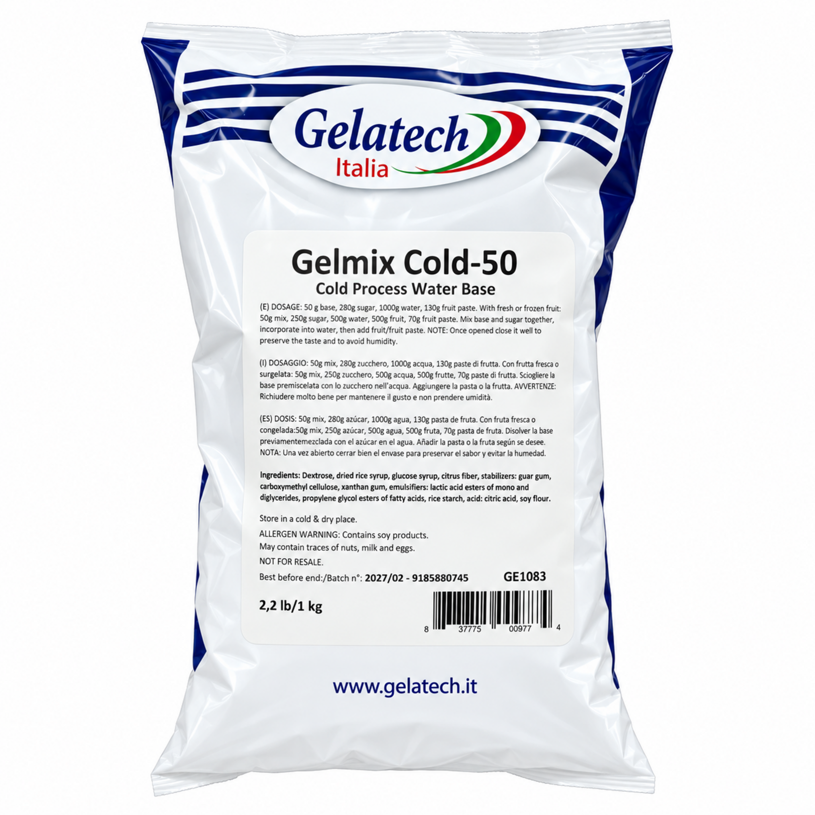 Gelatech Gelatech - GelMix Cold process 50 - 2.2lb
